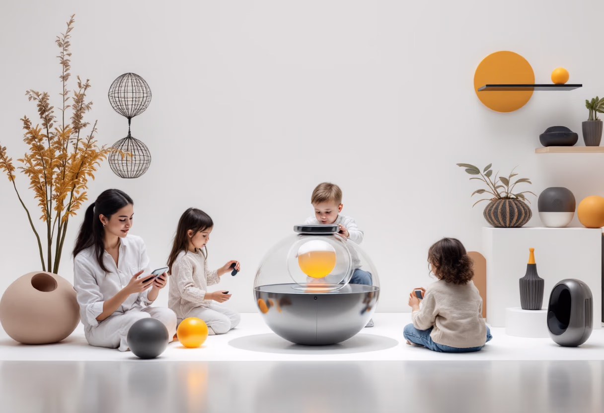 image of volunteer teaching children