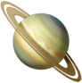 Illustration of Saturn with its prominent rings.