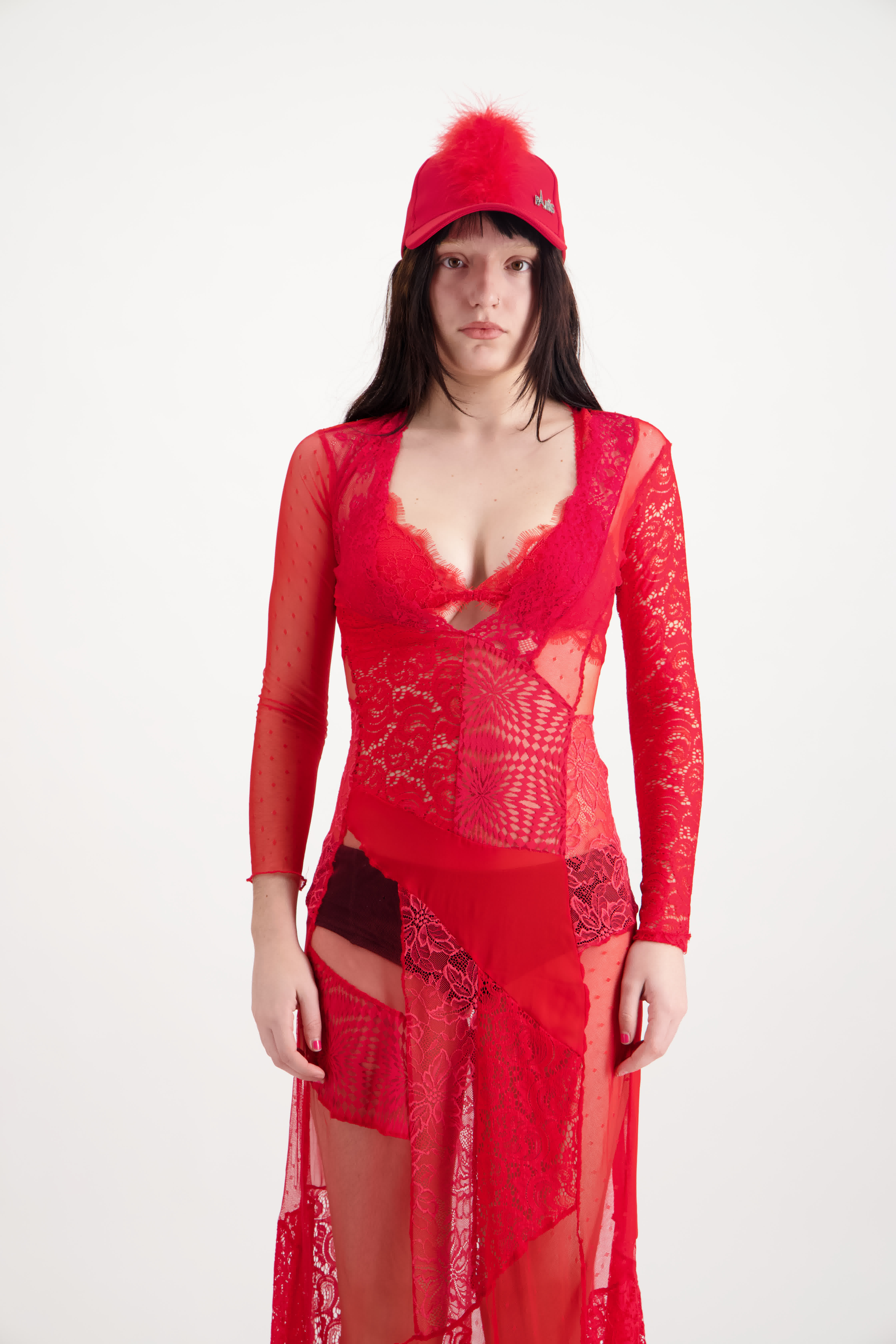 Casquette Rouge Crête Rouge