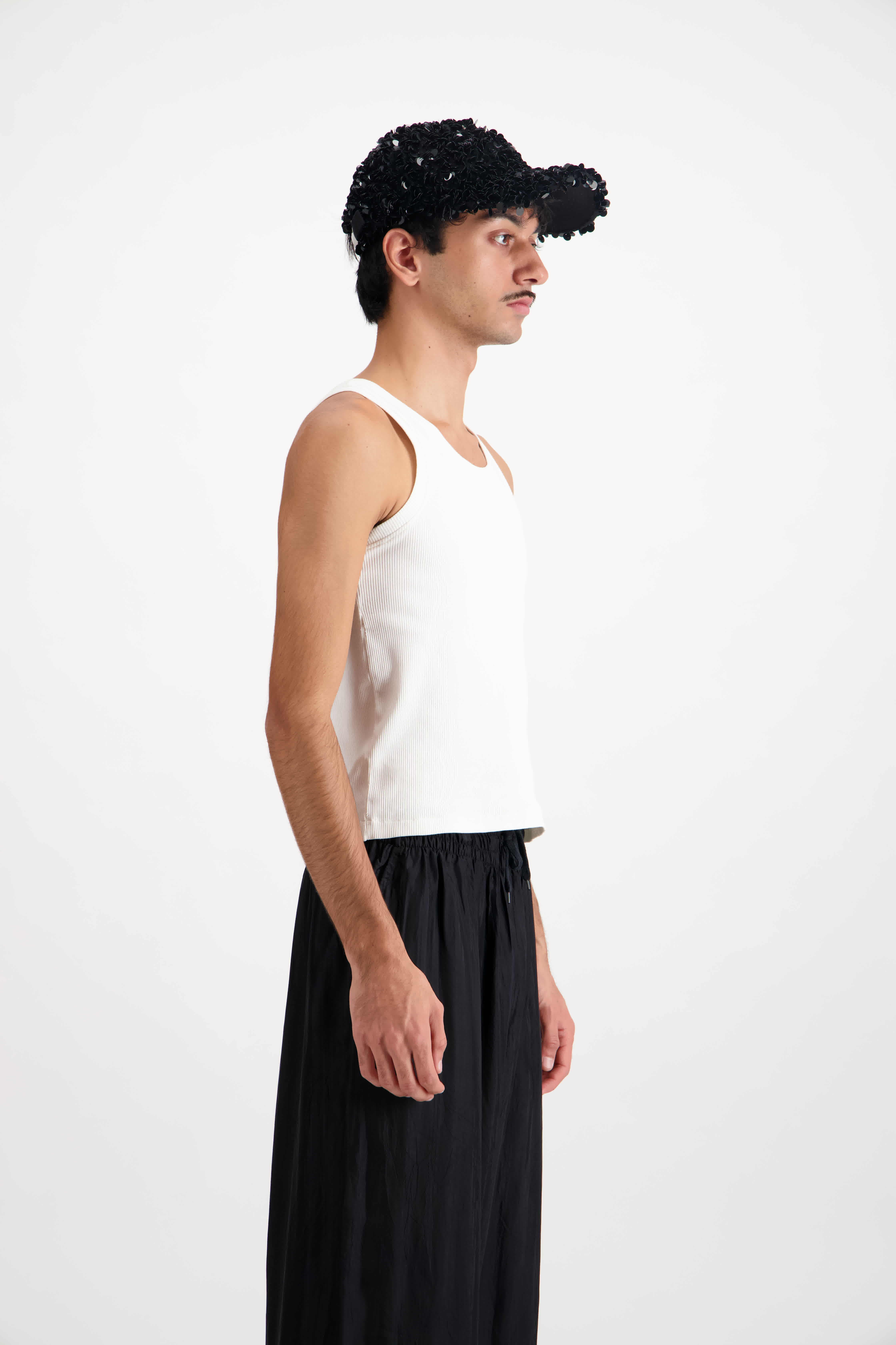 Casquette Sequins Noire