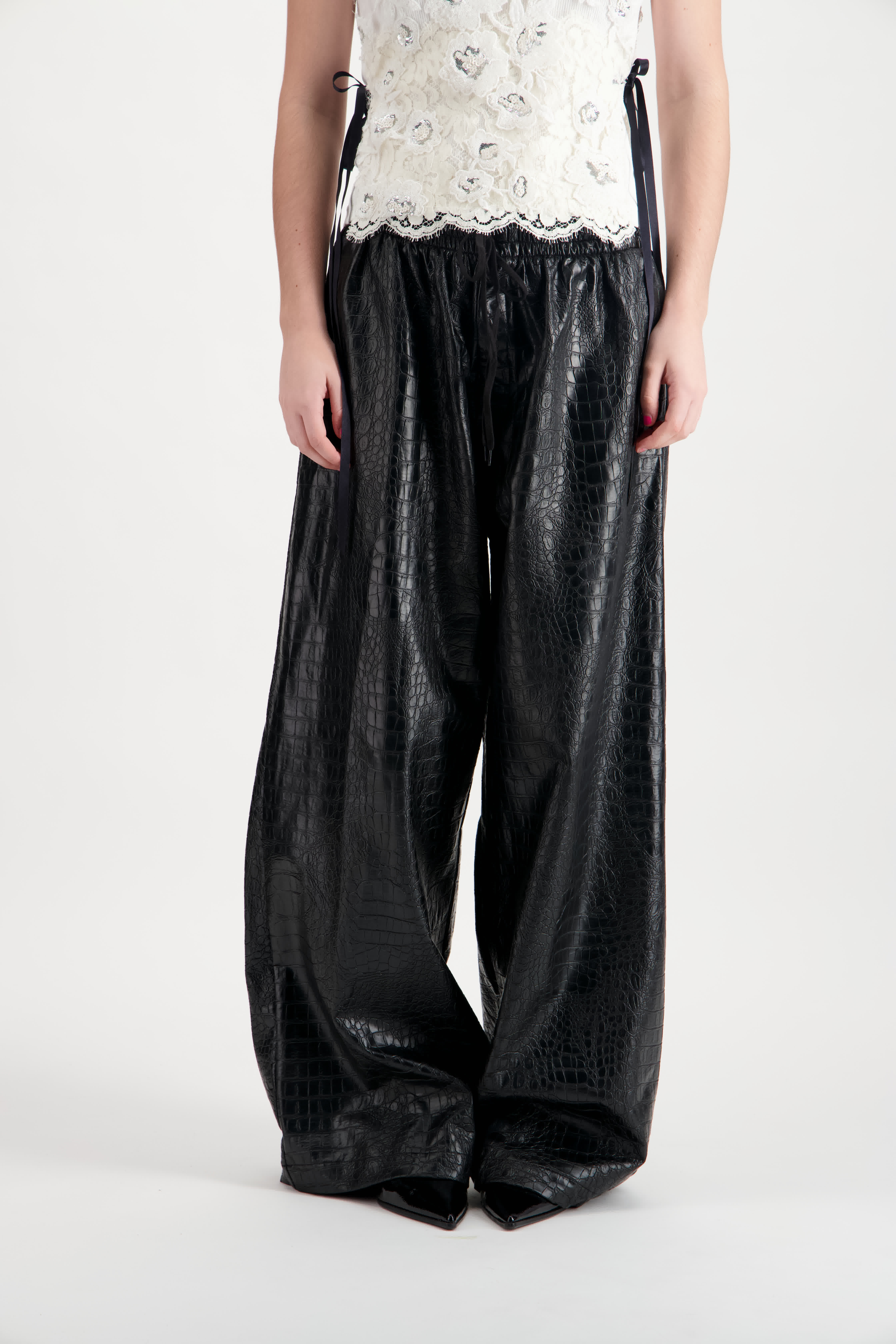 Pantalon Seird Croco Noir