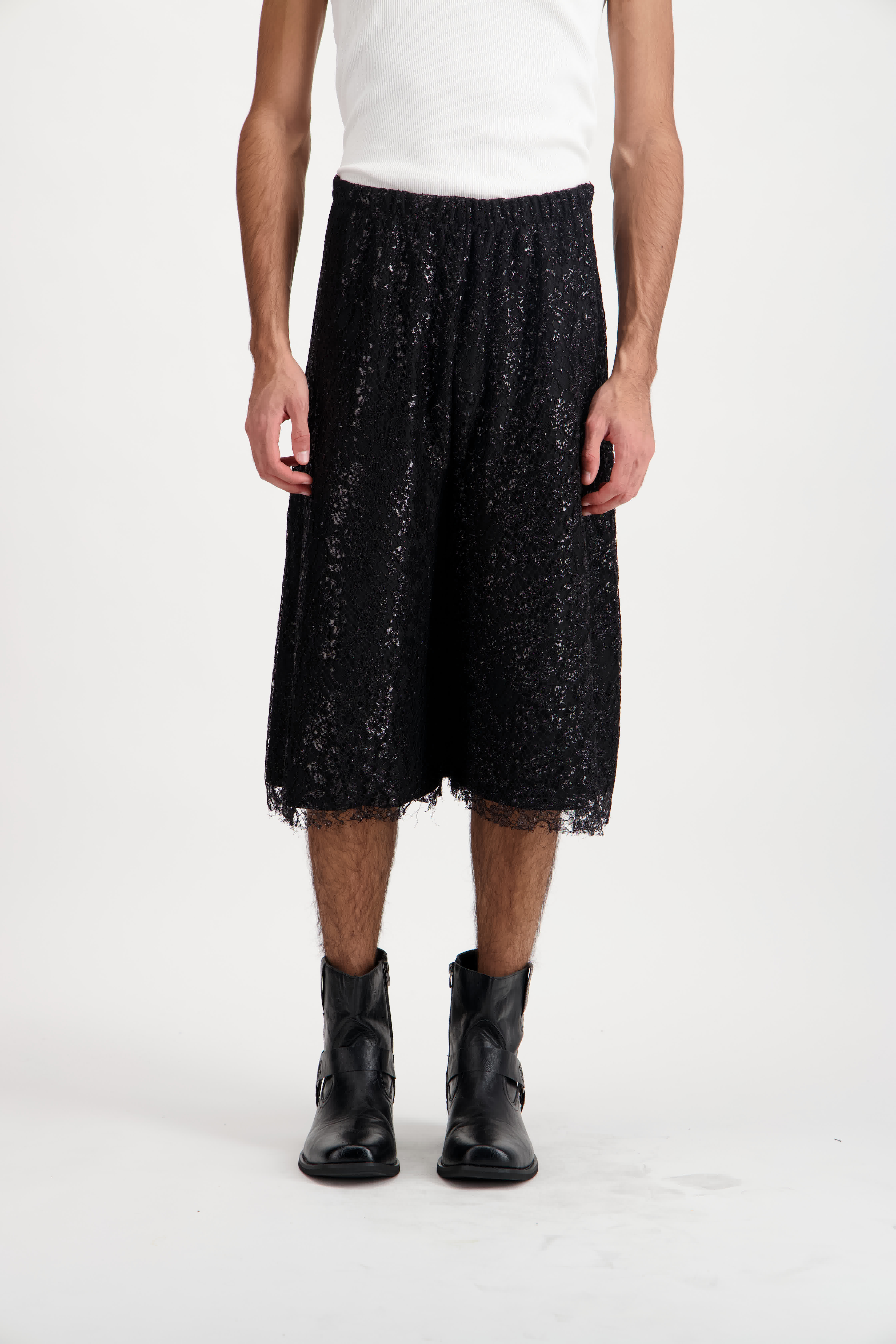 Short Baggy Dentelles Noires