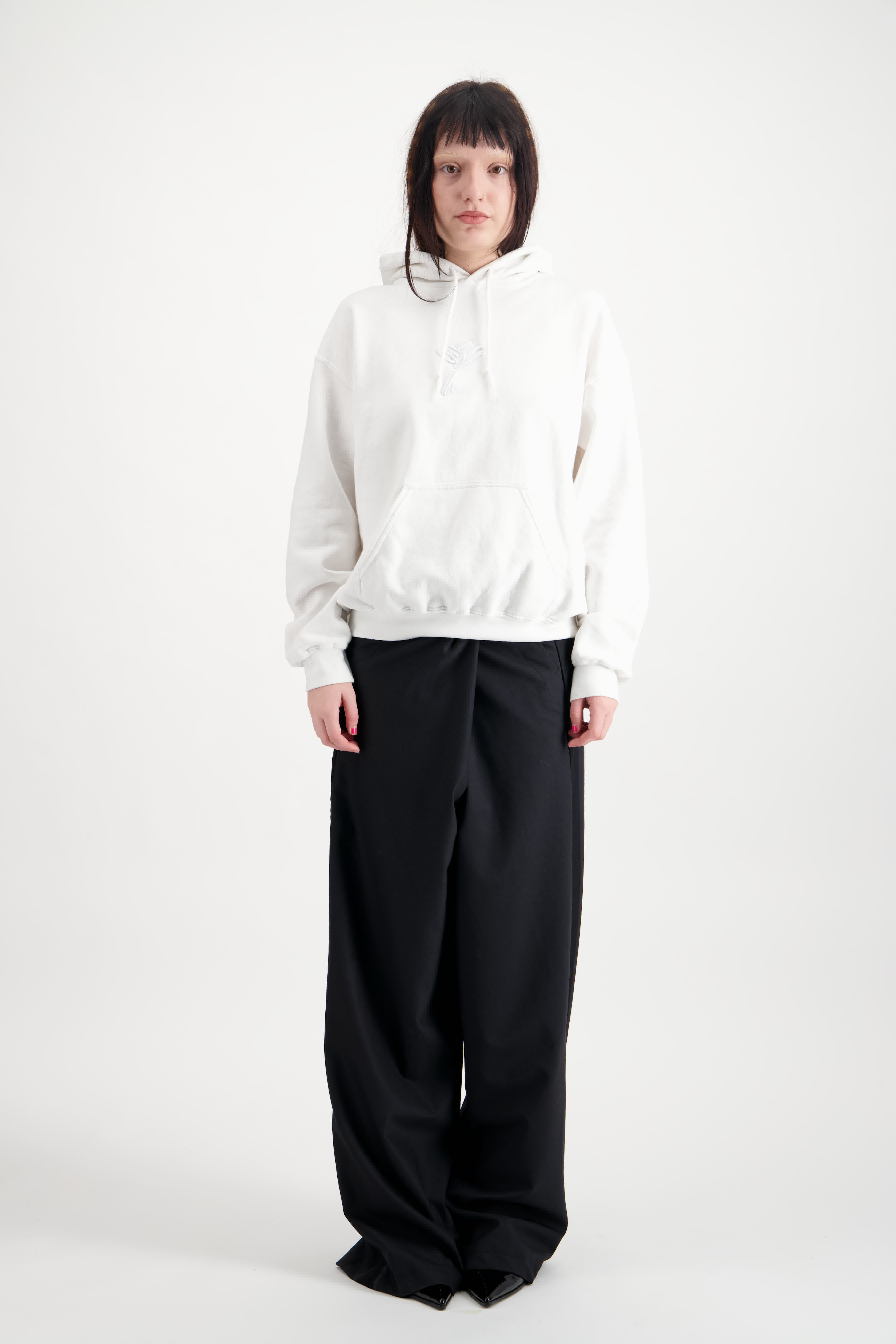 Sweat Blanc Fleur Femme