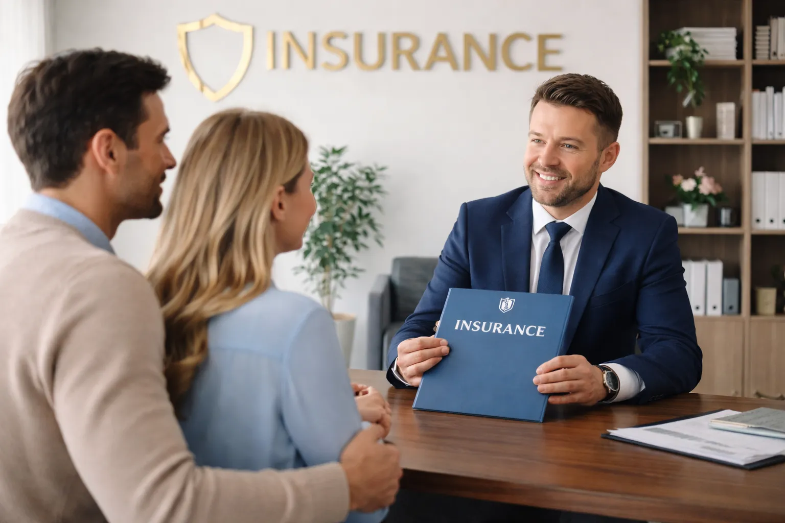 Versicherungsbüro mit KI-Telefonassistent für Kundenanfragen, Beratungsgespräche und effiziente Anrufbearbeitung.