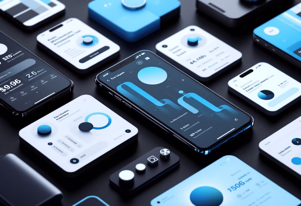 productivity app interface as main focus