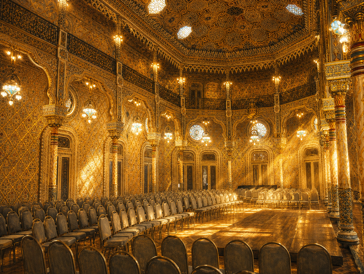 Salão Árabe, la salle dorée inspirée de l'Alhambra de Grenade