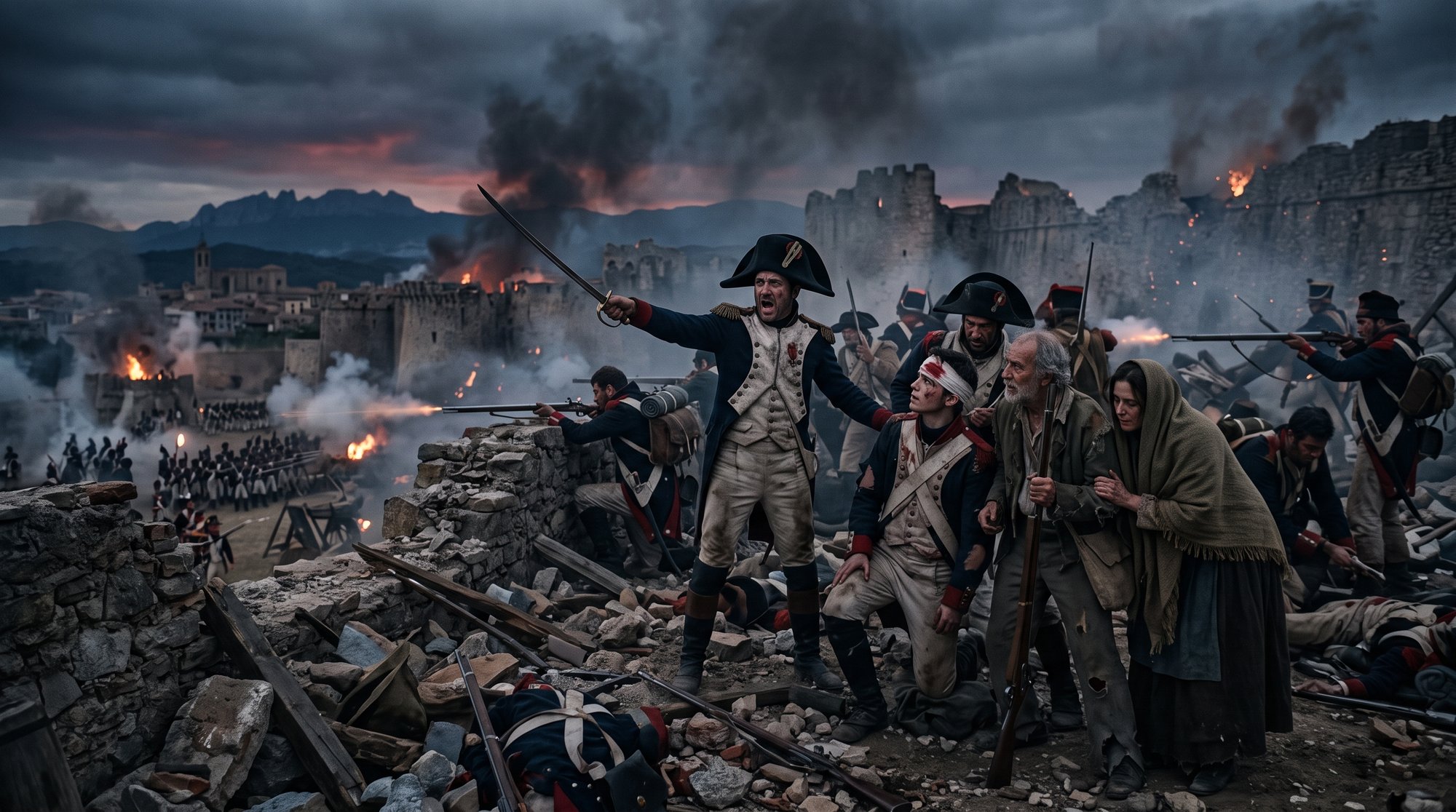 Reconstitution : la défense de Gérone assiégée par la Grande Armée de Napoléon en 1809, sous le commandement d'Álvarez de Castro