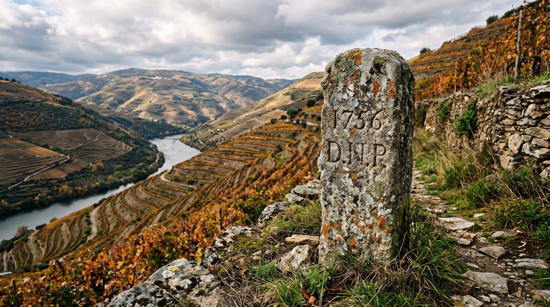 Borne de délimitation en granit gravée d