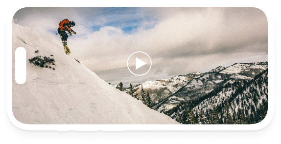 Man skiing on the mountain