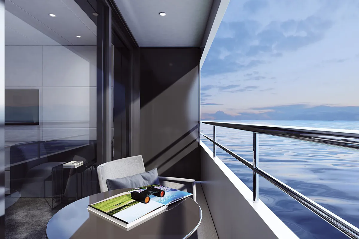Emerald Azzurra yacht suite balcony