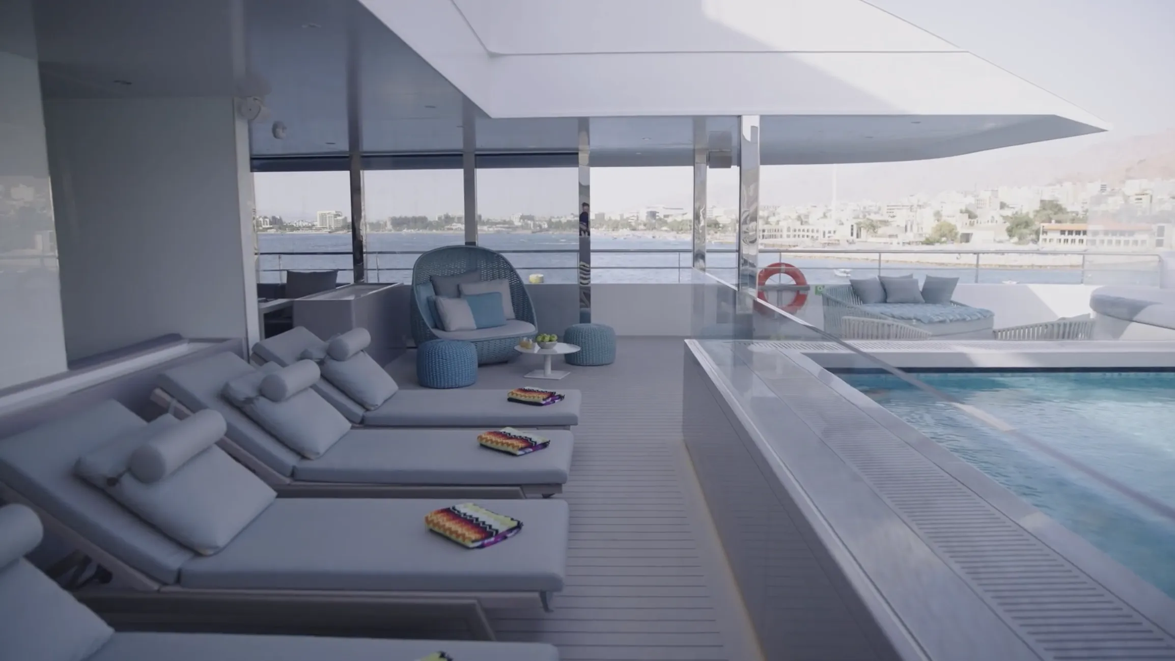 Emerald Azzurra yacht pool deck