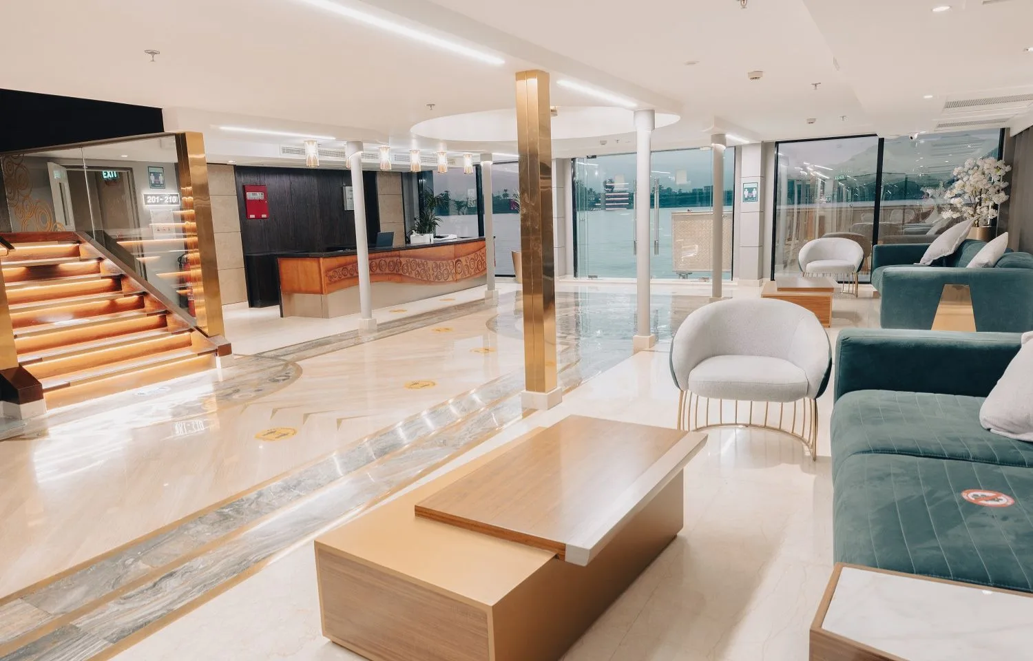 H.S. Nebu Nile River cruise ship lobby