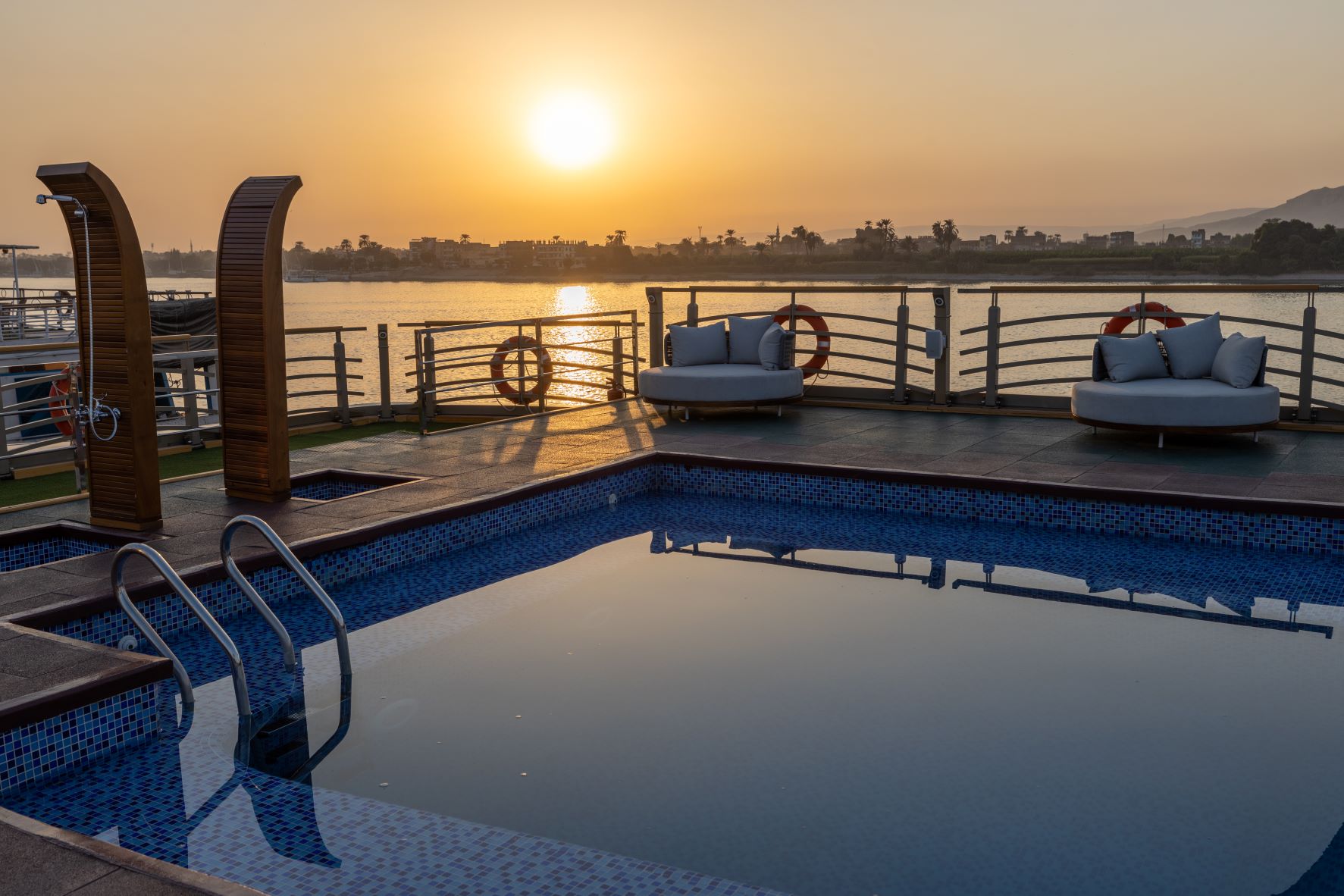H.S. Nebu Nile River cruise ship pool deck
