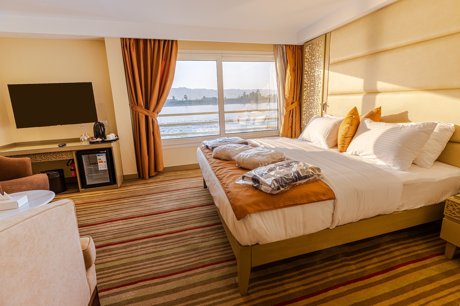 H.S. Nebu Nile River cruise ship stateroom