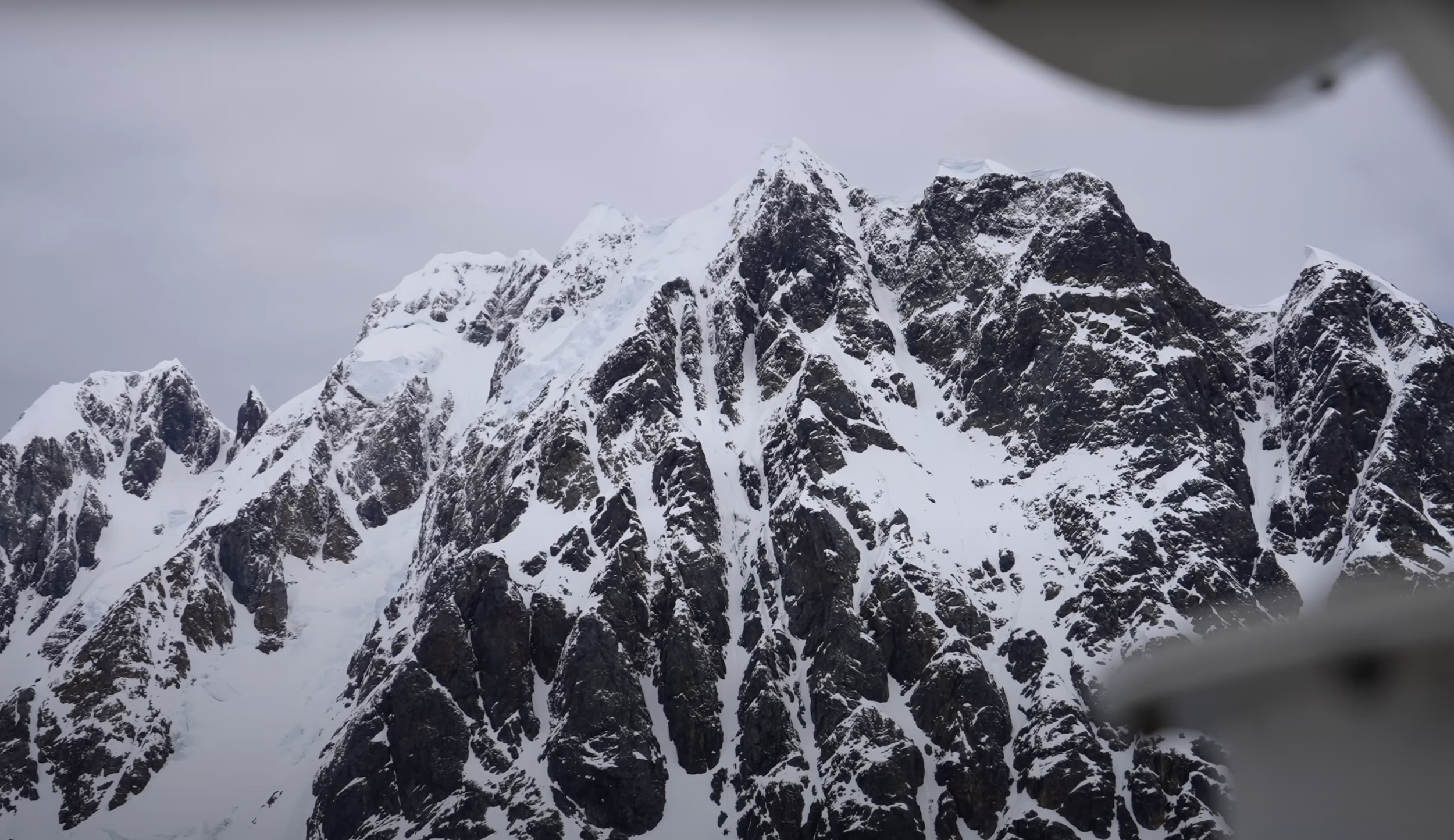 Snow-covered mountains in Antarctica