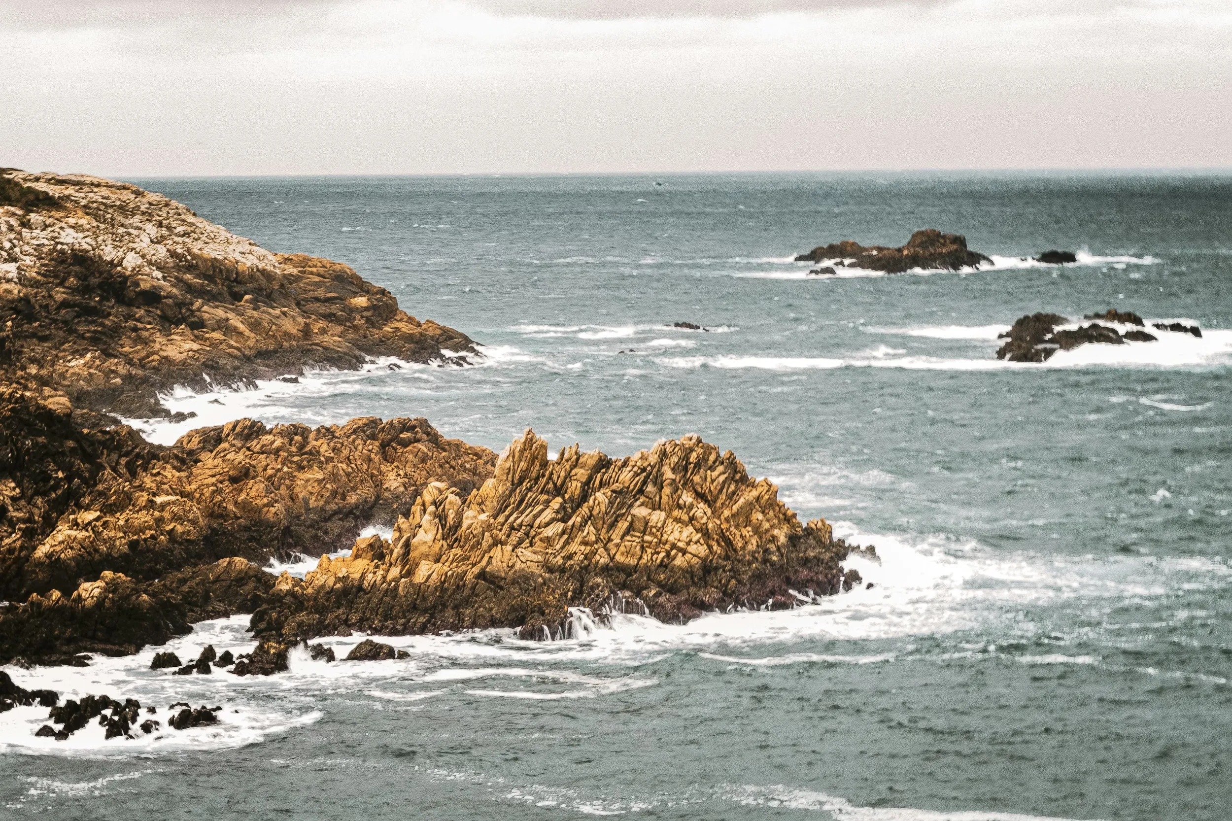 Rocky coast of La Coruna, Spain
