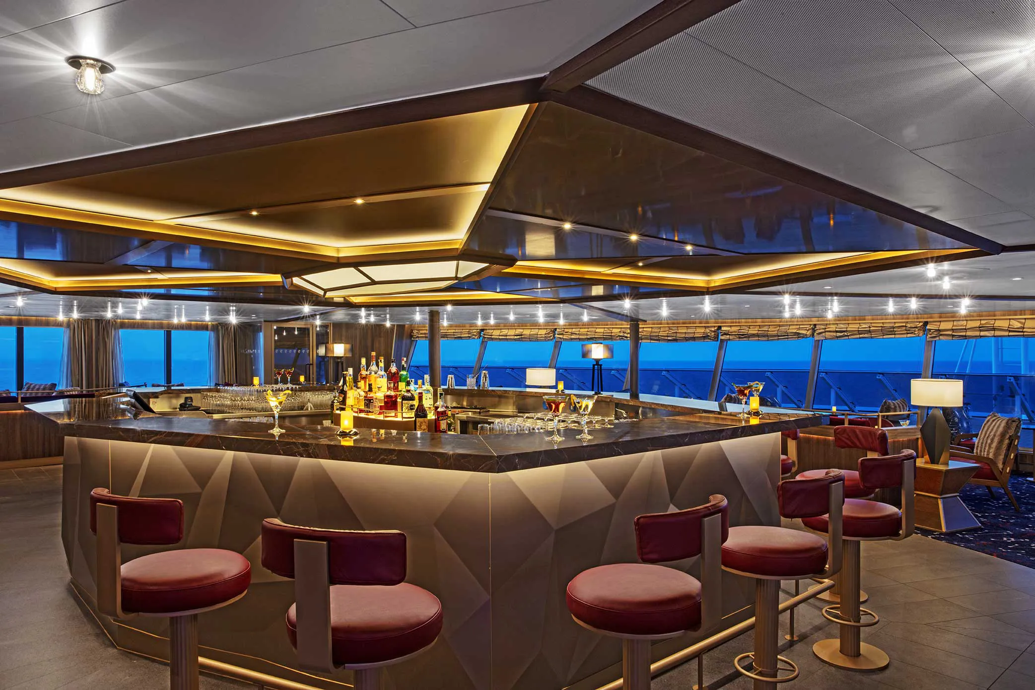 Seabourn Pursuit cruise ship Panorama Lounge