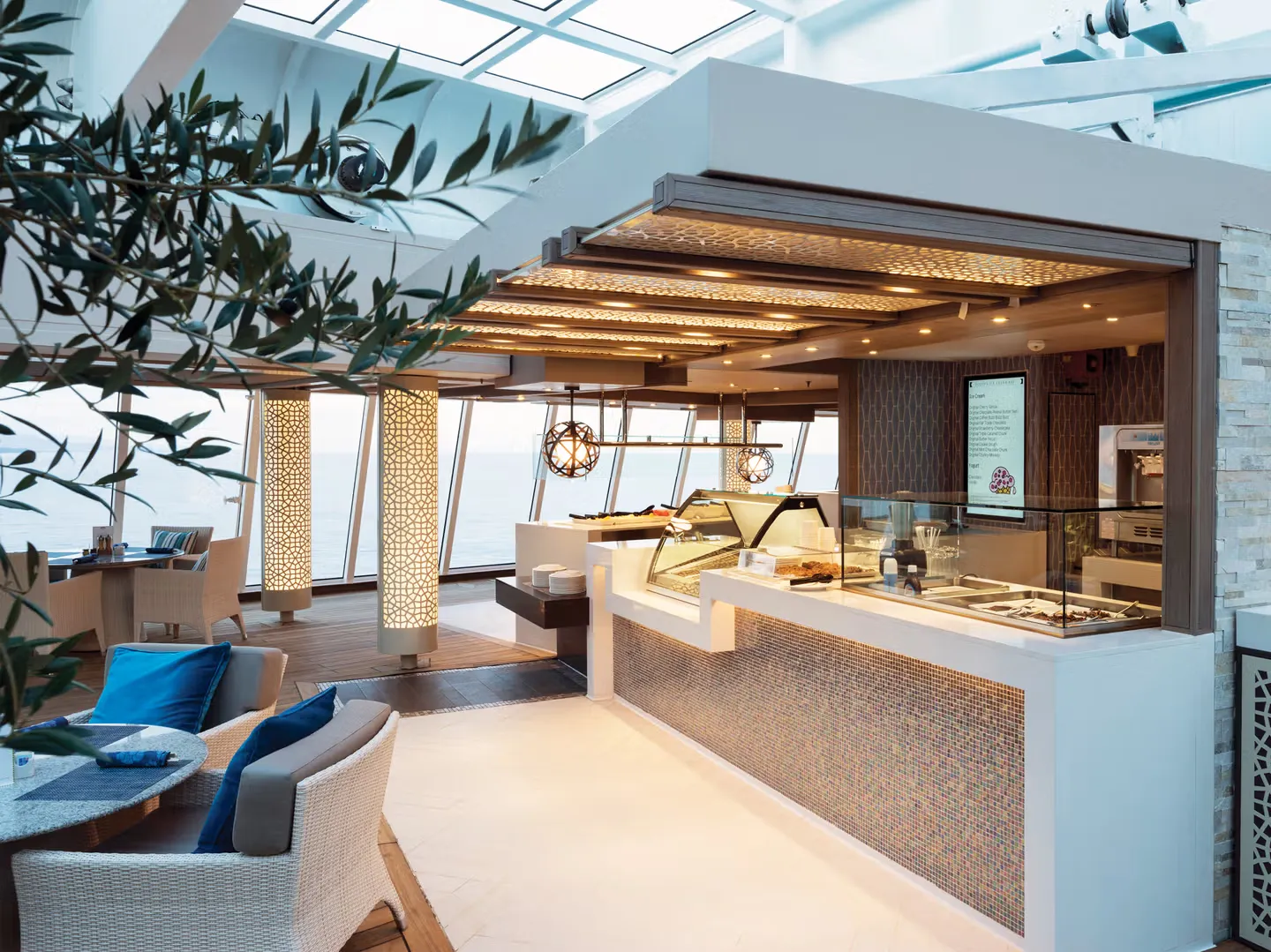 Crystal Symphony cruise ship gelato shop