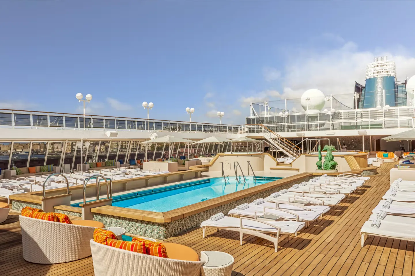 Crystal Symphony cruise ship pool deck