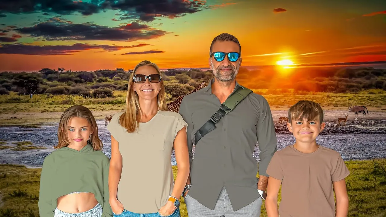 The Lockwood family in Kruger National Park, South Africa