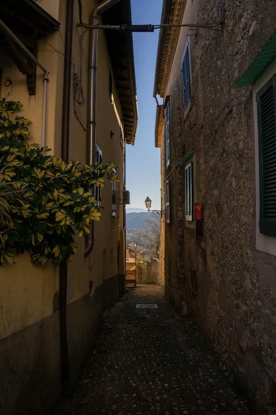 Alley between buildings in Civitavecchia