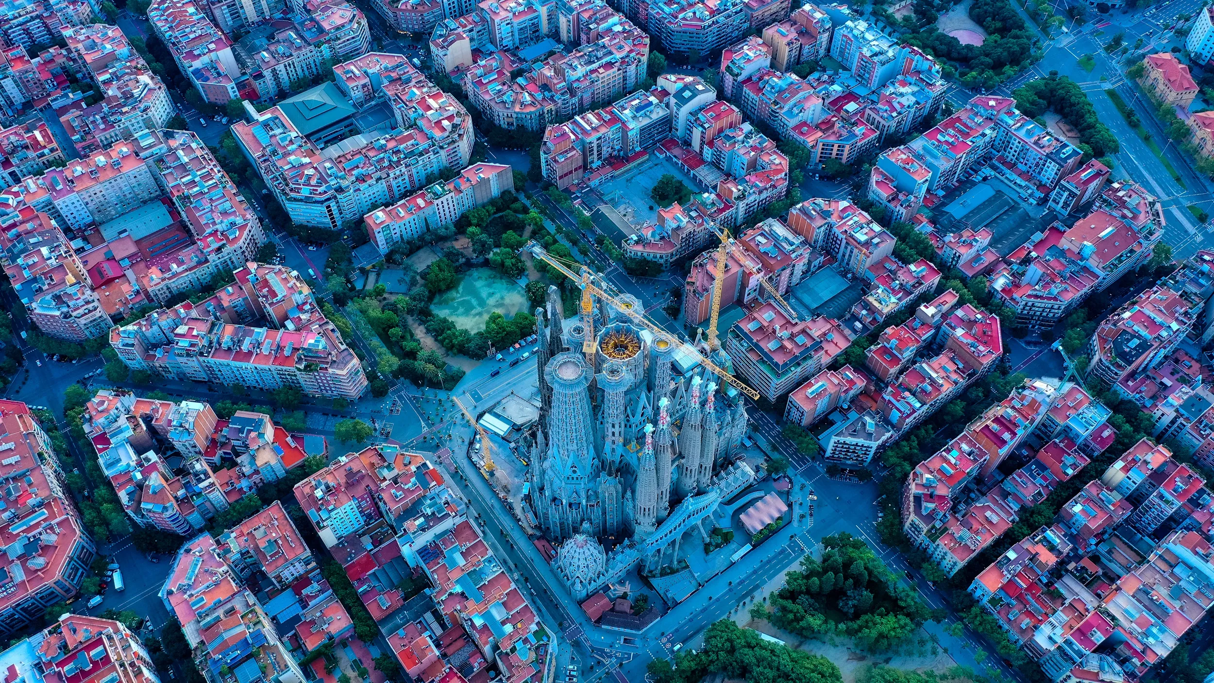 Aerial view of Barcelona