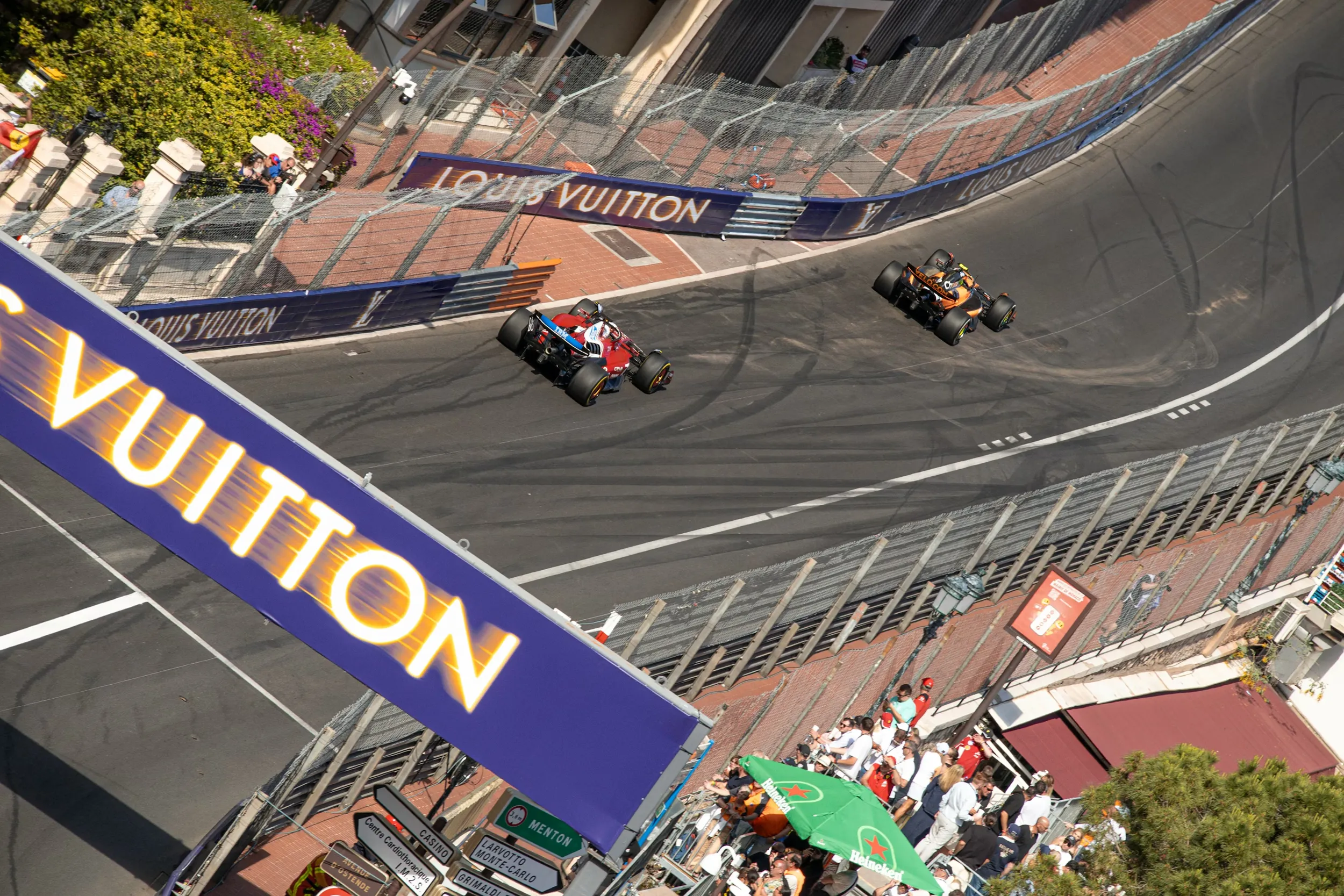 F1 cars racing in Monaco