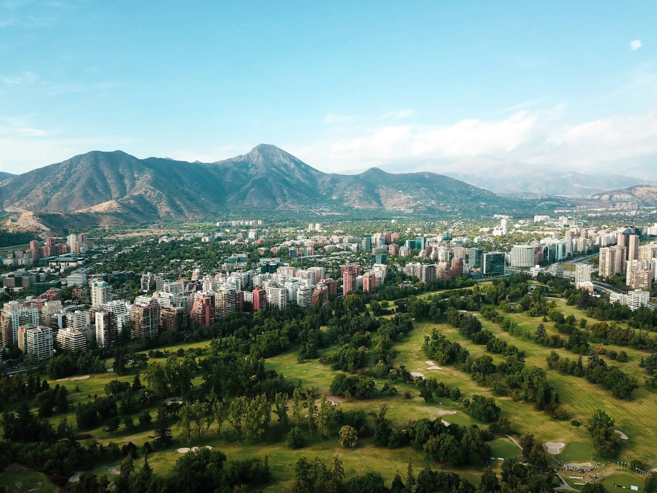 Aerial view of Santiago, Chile