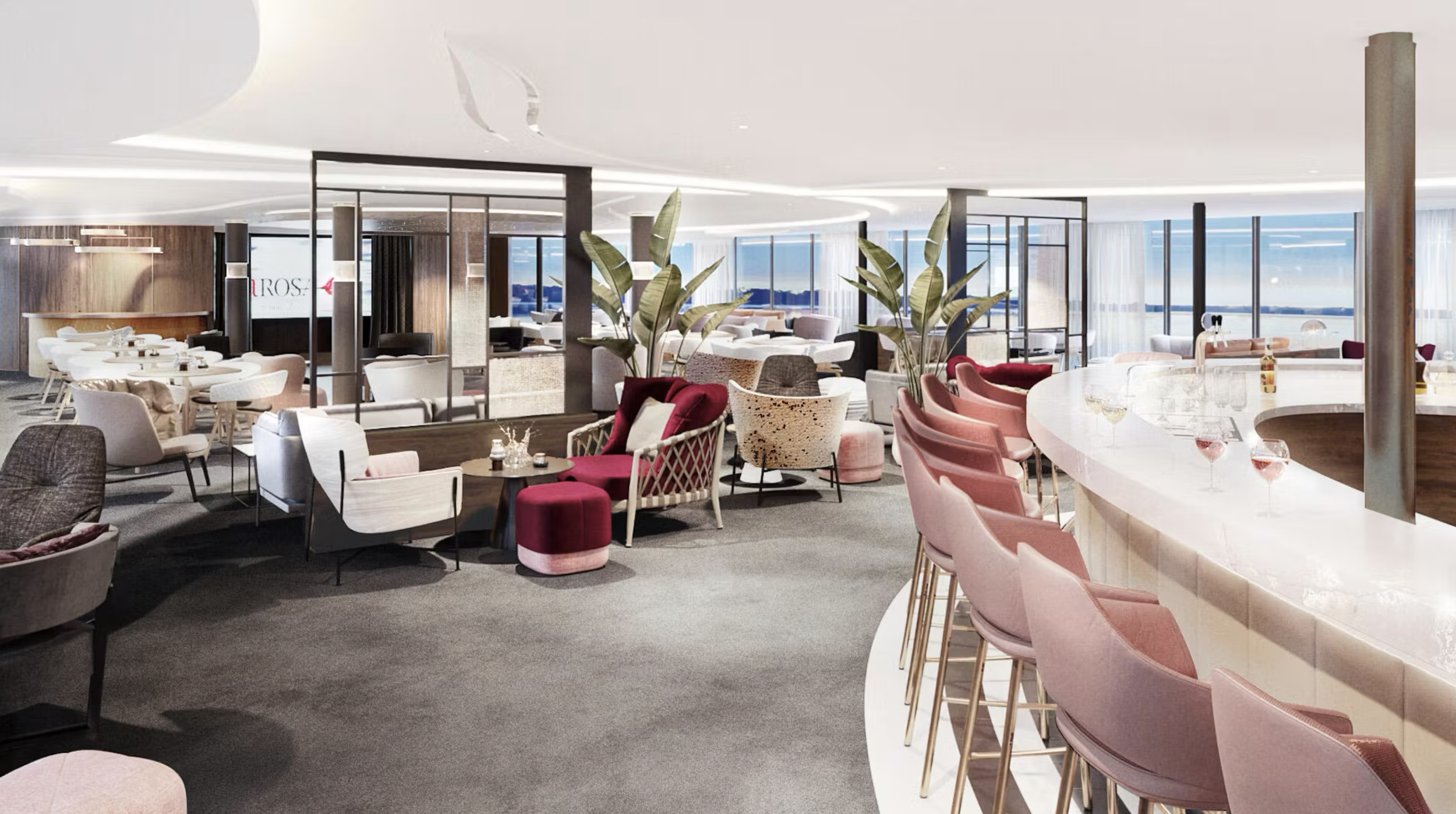 A lounge on the A-Rosa Cruises's Sena