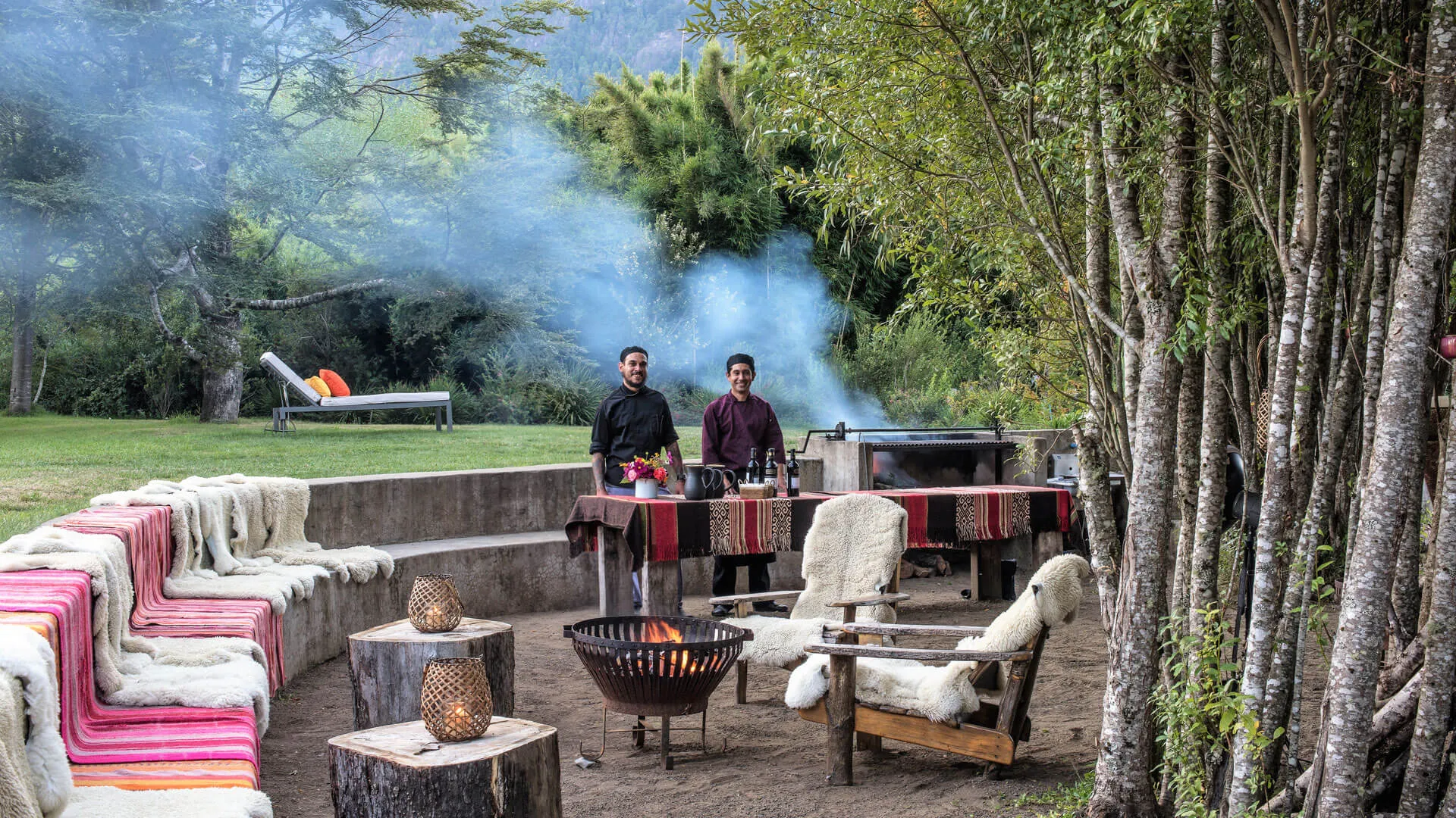 &Beyond Vira Vira staff working a BBQ outside