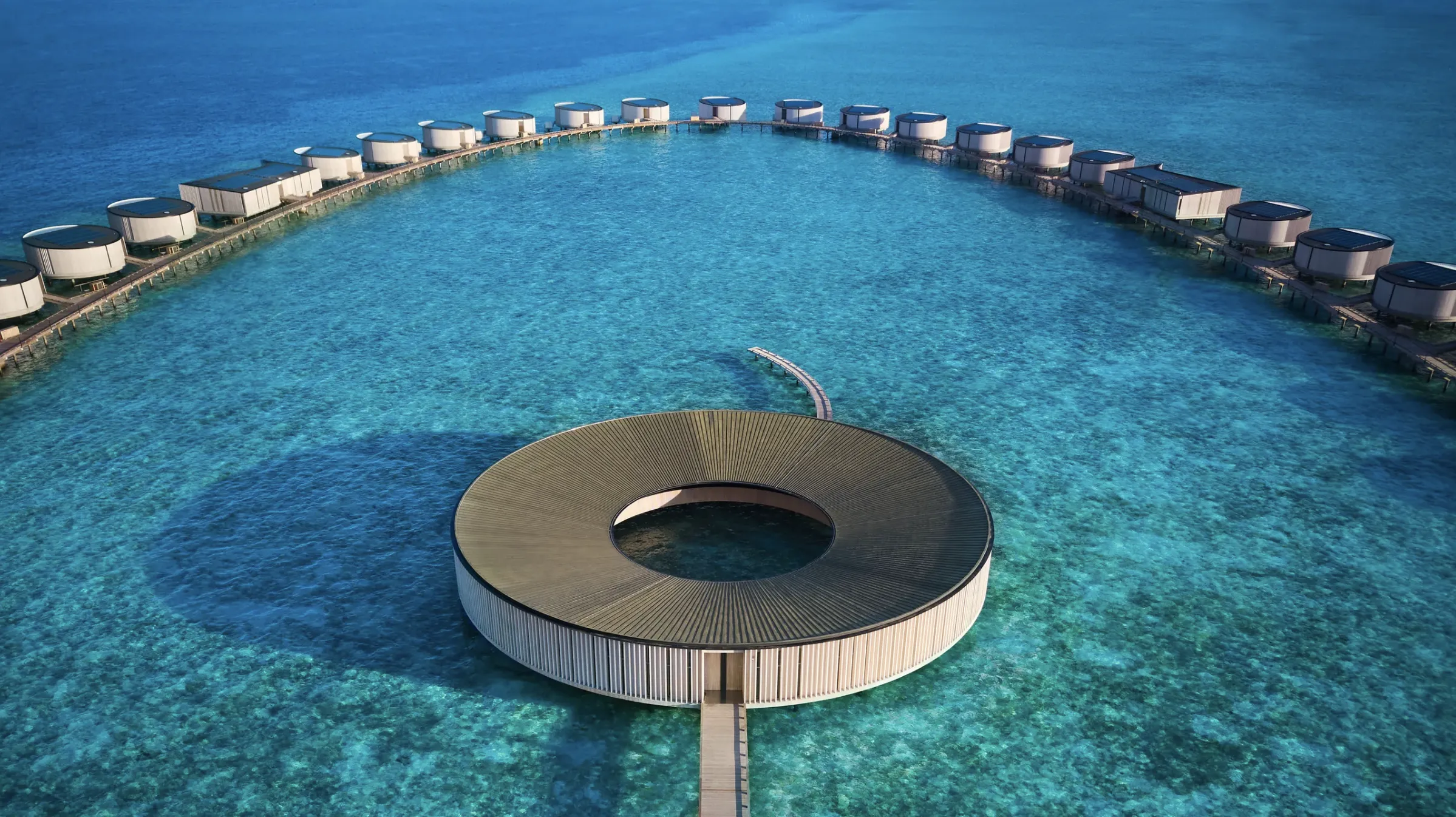 Aerial of the Ritz-Carlton Maldives