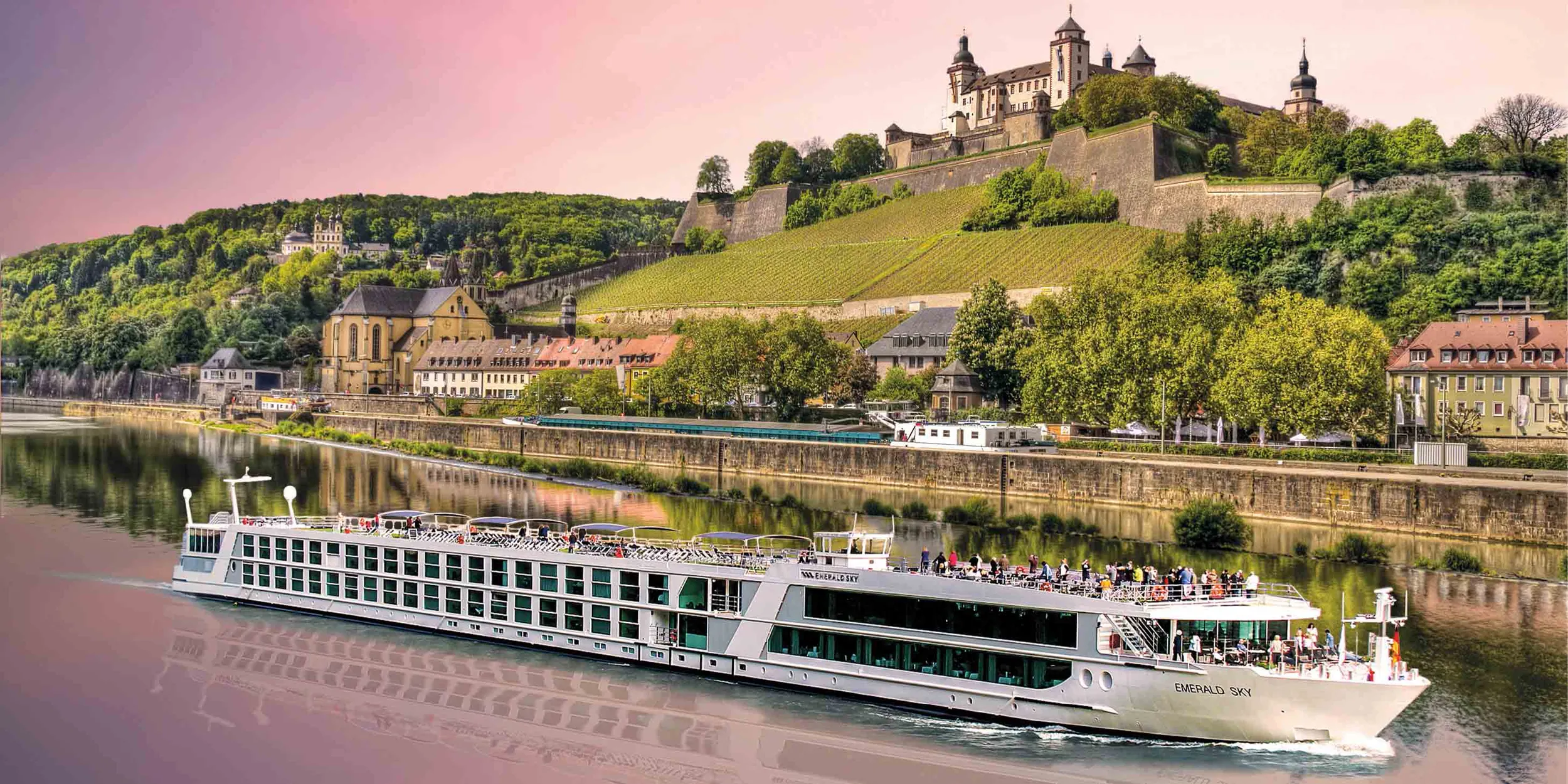An Emerald river cruise ship in Europe
