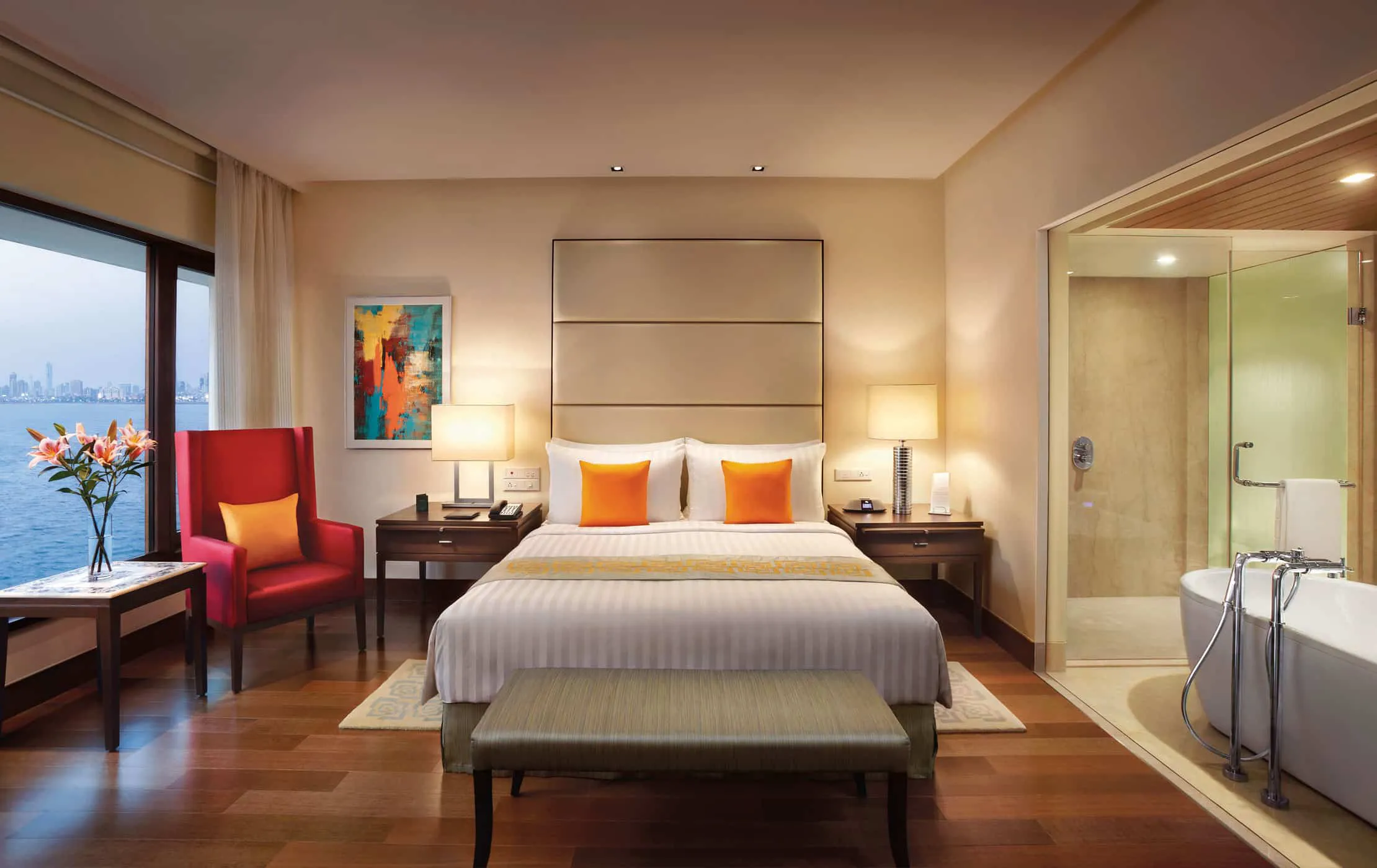 An Oberoi resort room interior