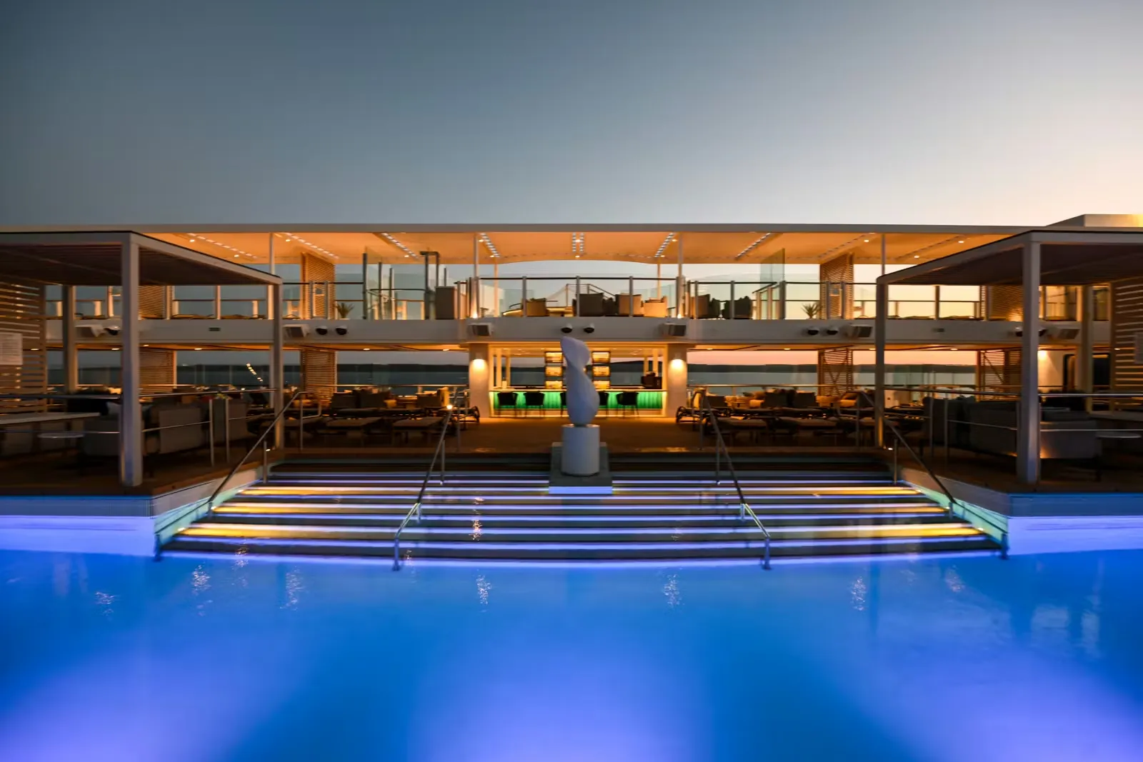 Silversea cruise ship pool deck