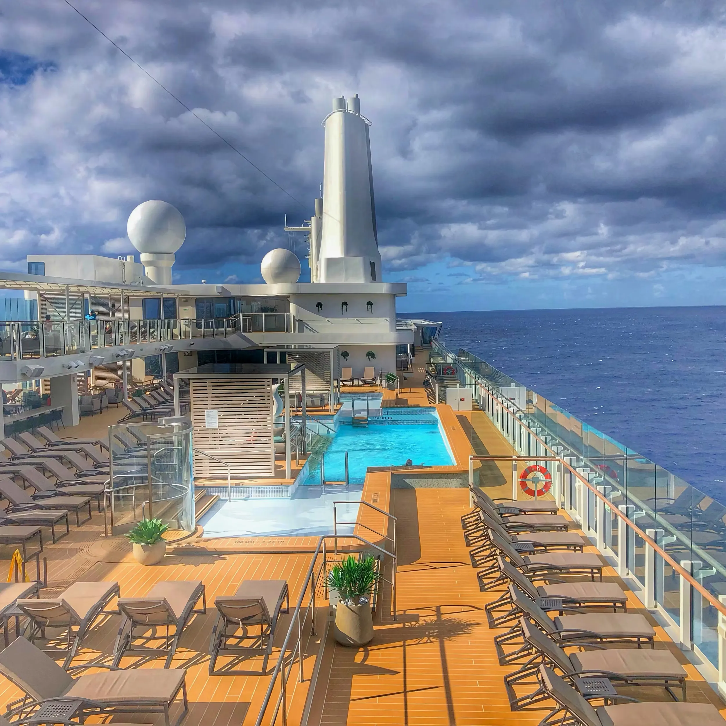 Silversea cruise ship pool deck
