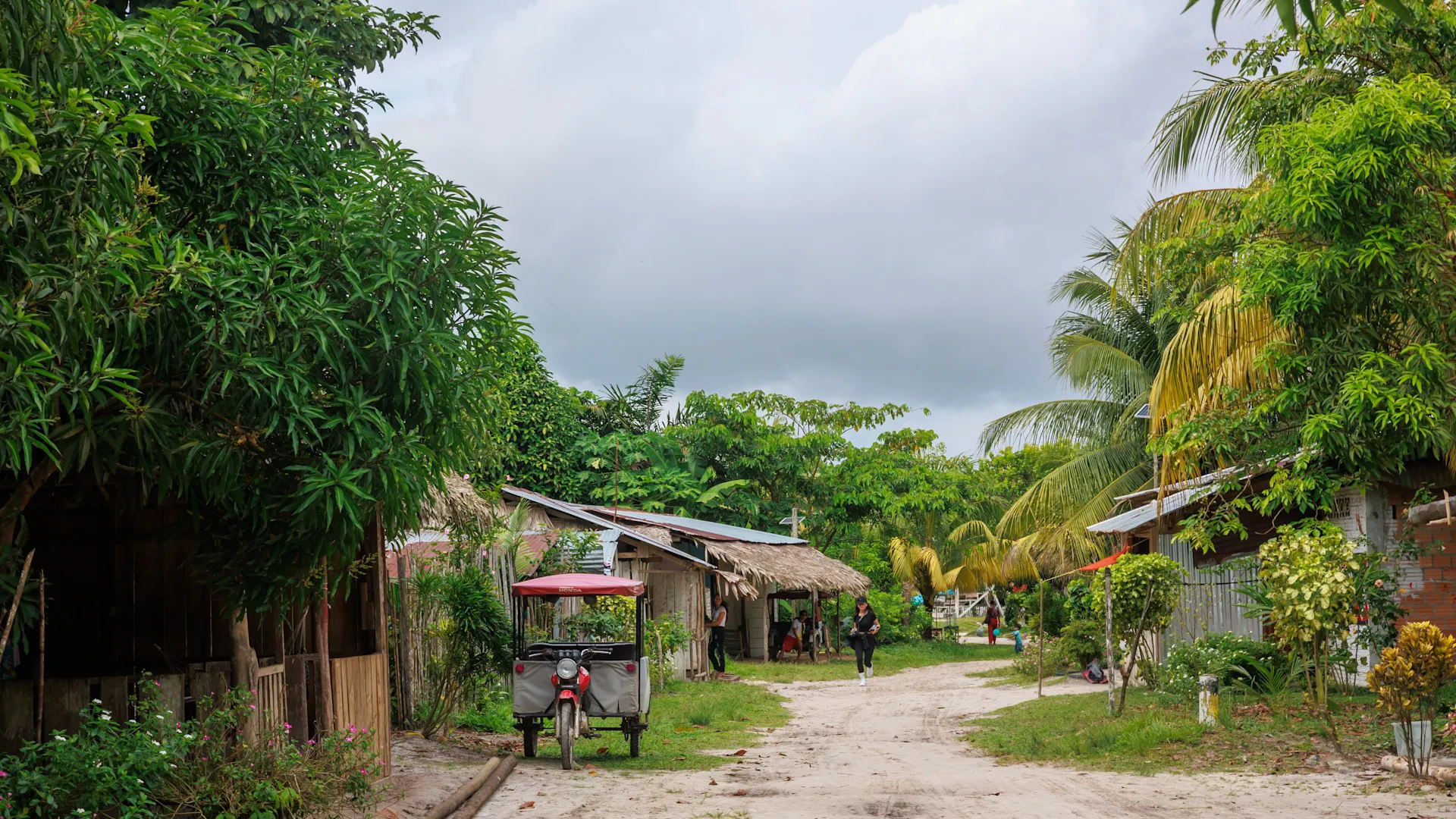 Rickshaws in a Peruvian village