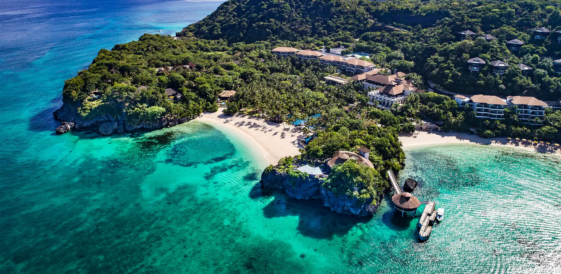 Aerial view of Shangri-La Boracay resort