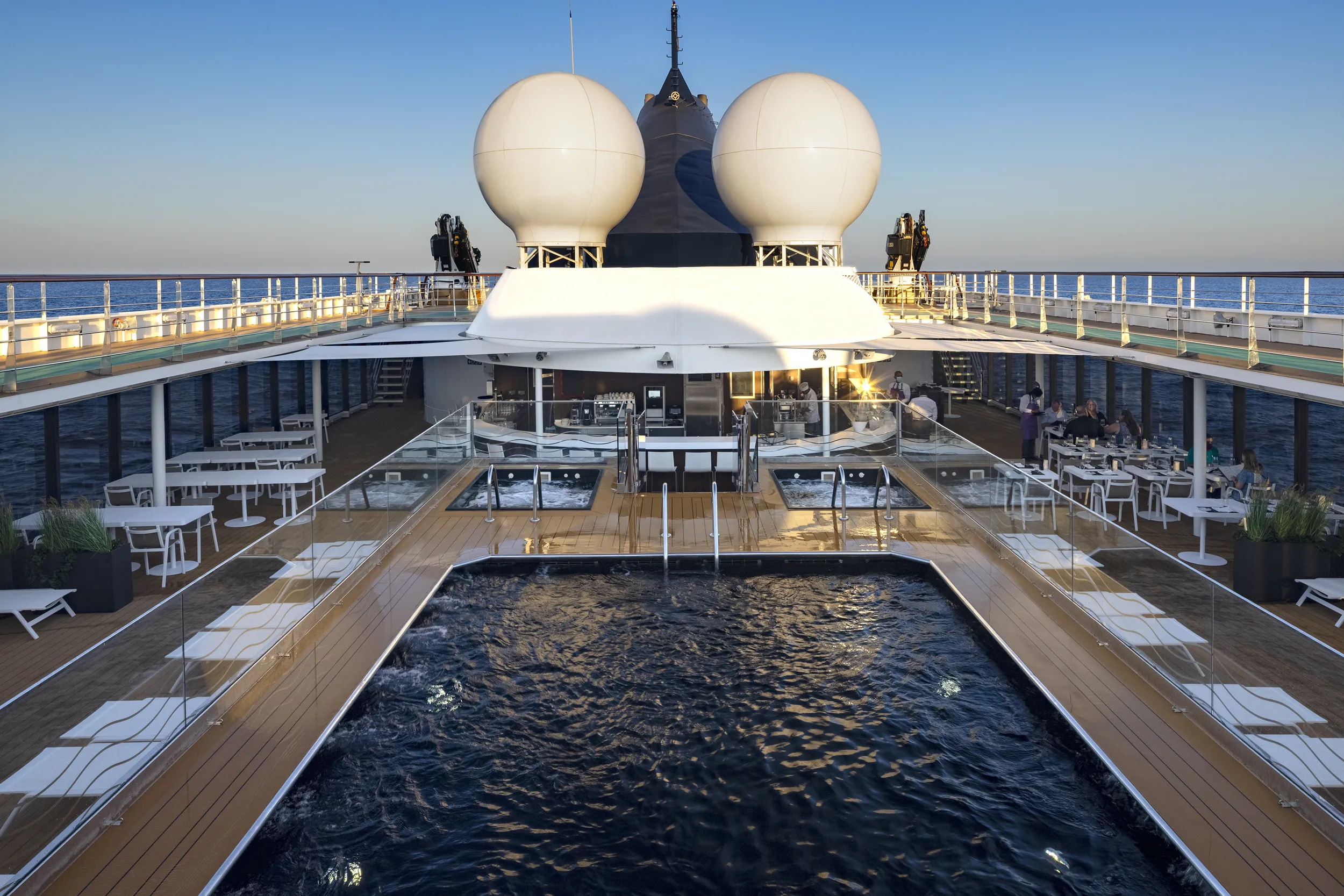 An Atlas cruise ship pool deck