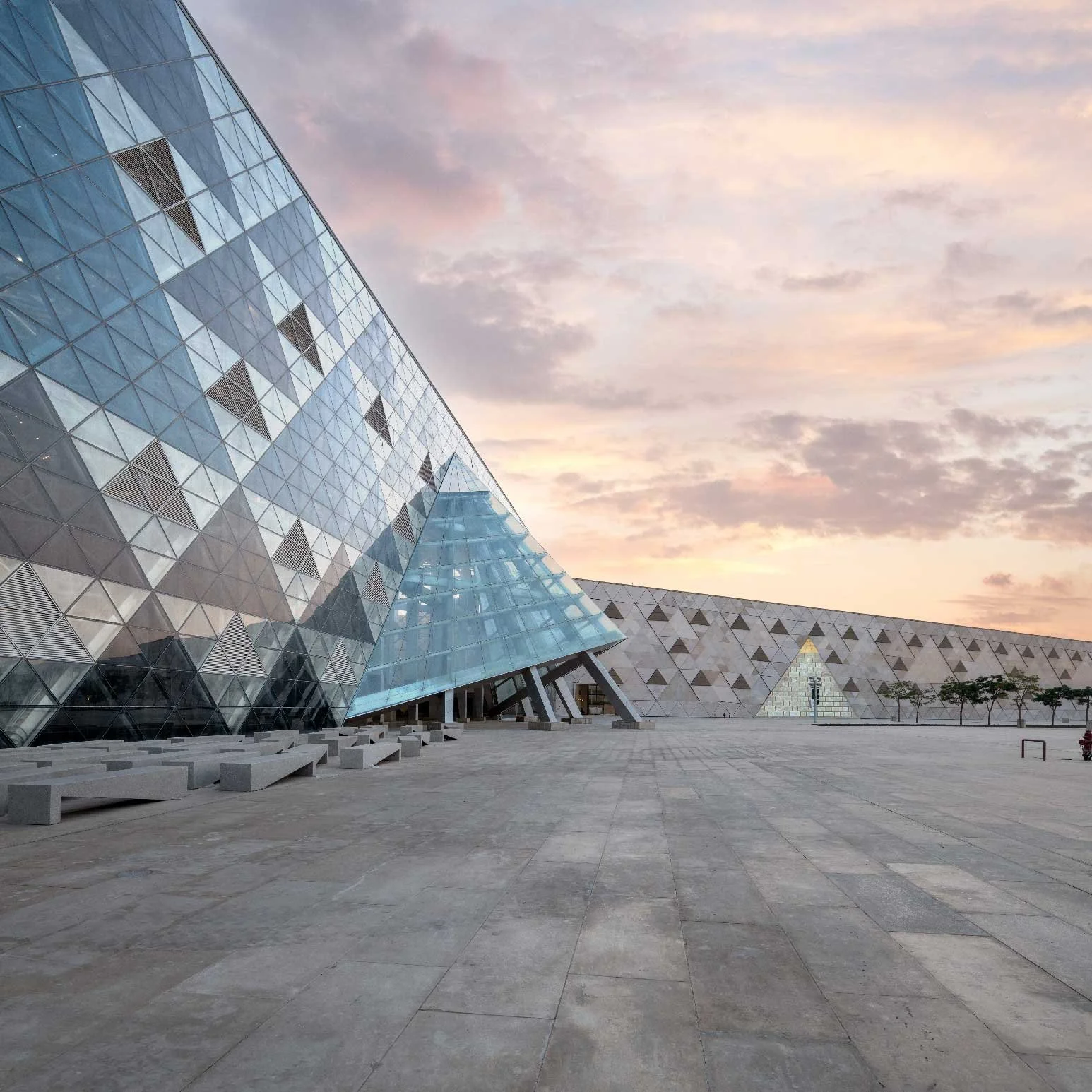 Exterior of the Grand Egyptian Museum