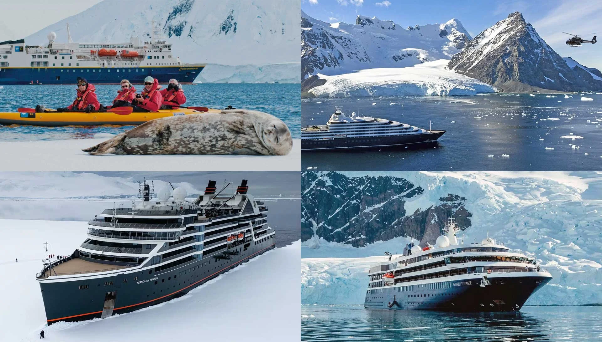 Collage of top expedition cruise line ships