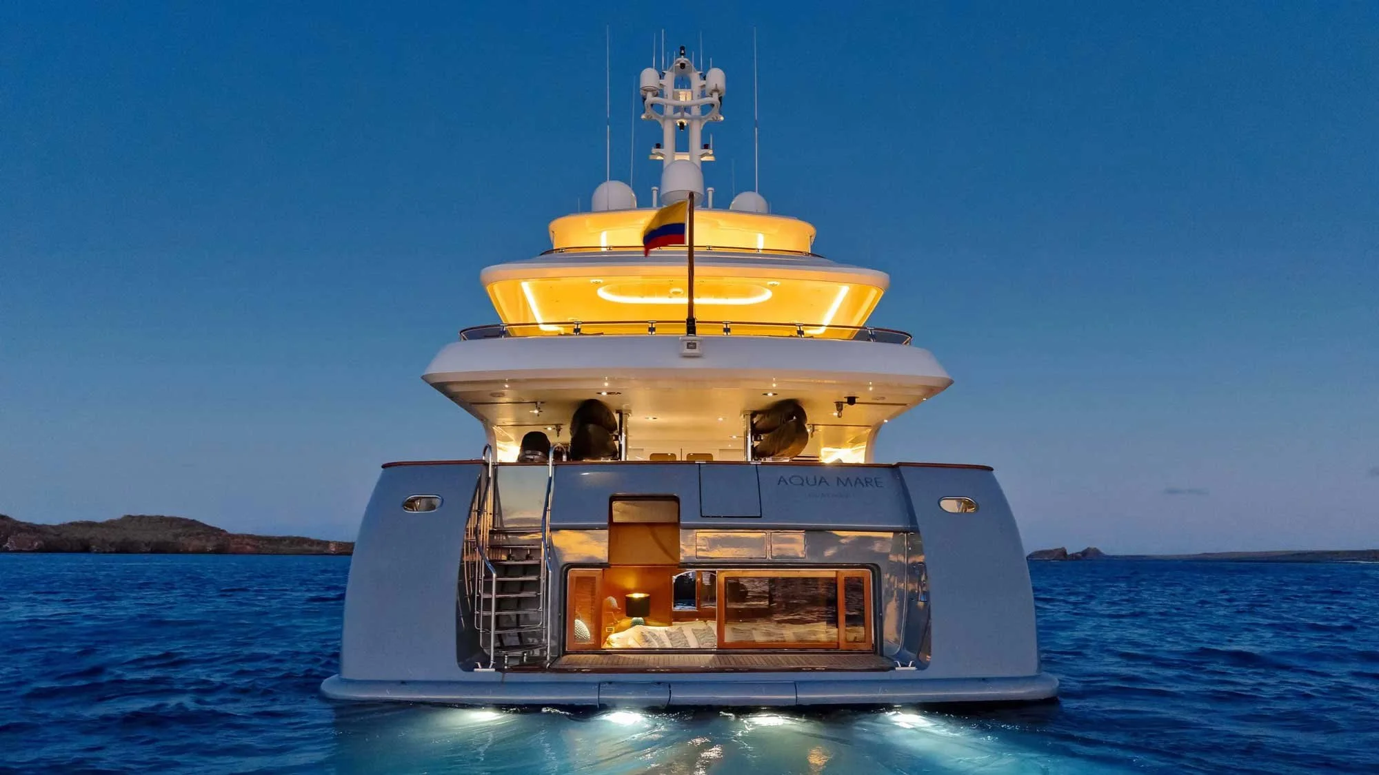 Aqua Mare yacht in the Galapagos