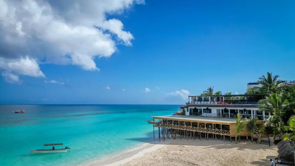 Beach view of the Z Hotel in Zanzibar