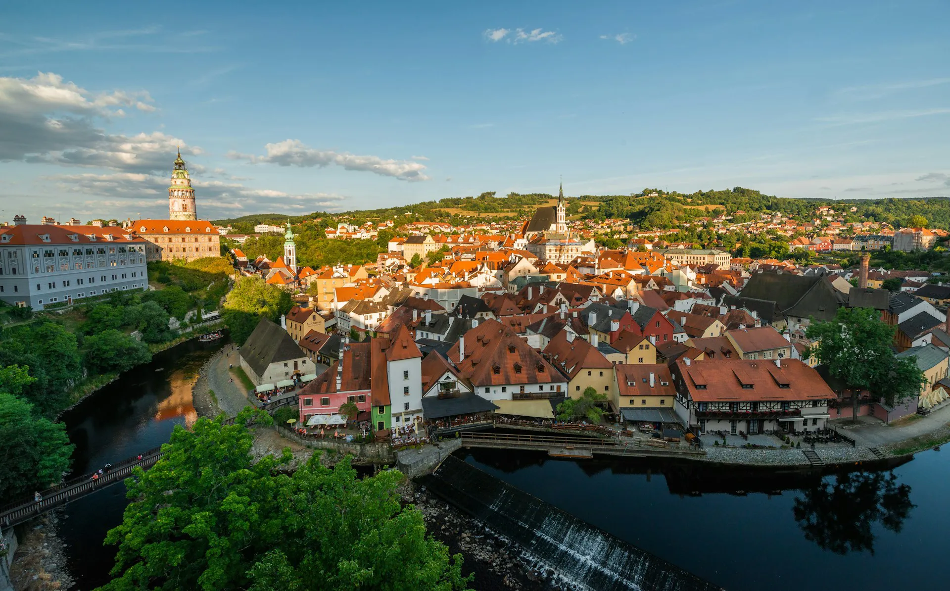 Cesky Krumlov caste aerial