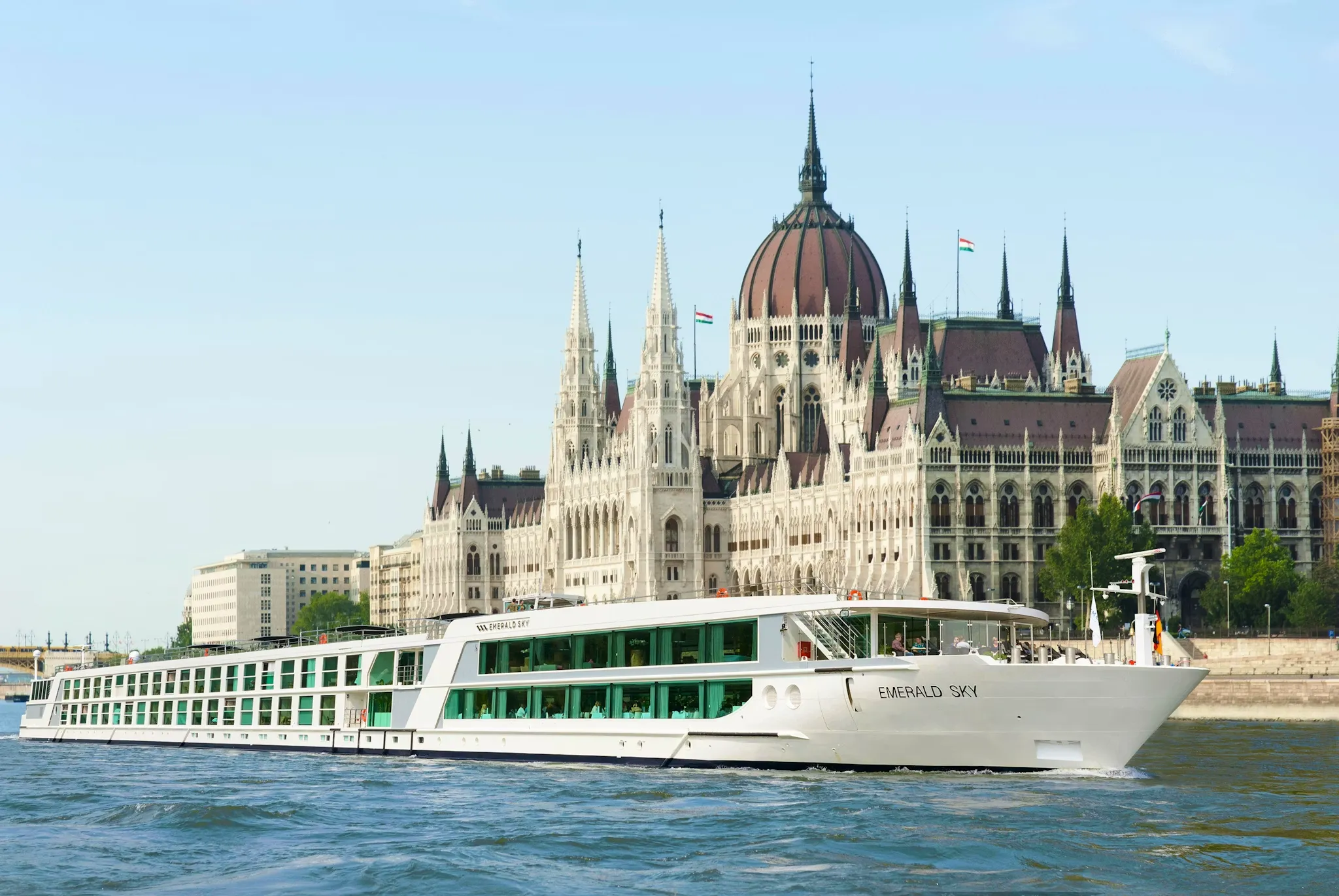Emerald Sky river cruise ship in Budapest