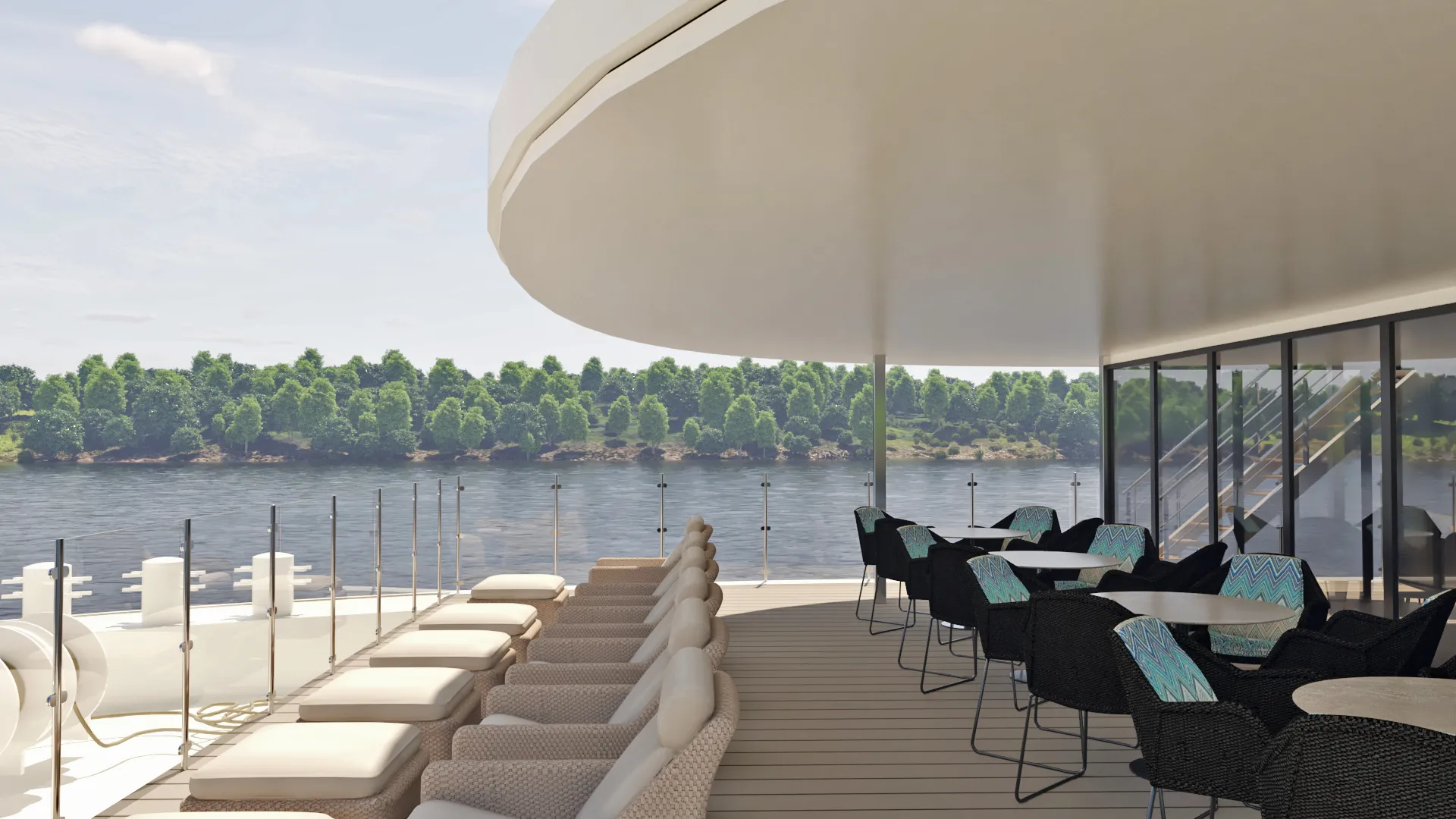 The Emerald Astra European river cruise ship bow deck
