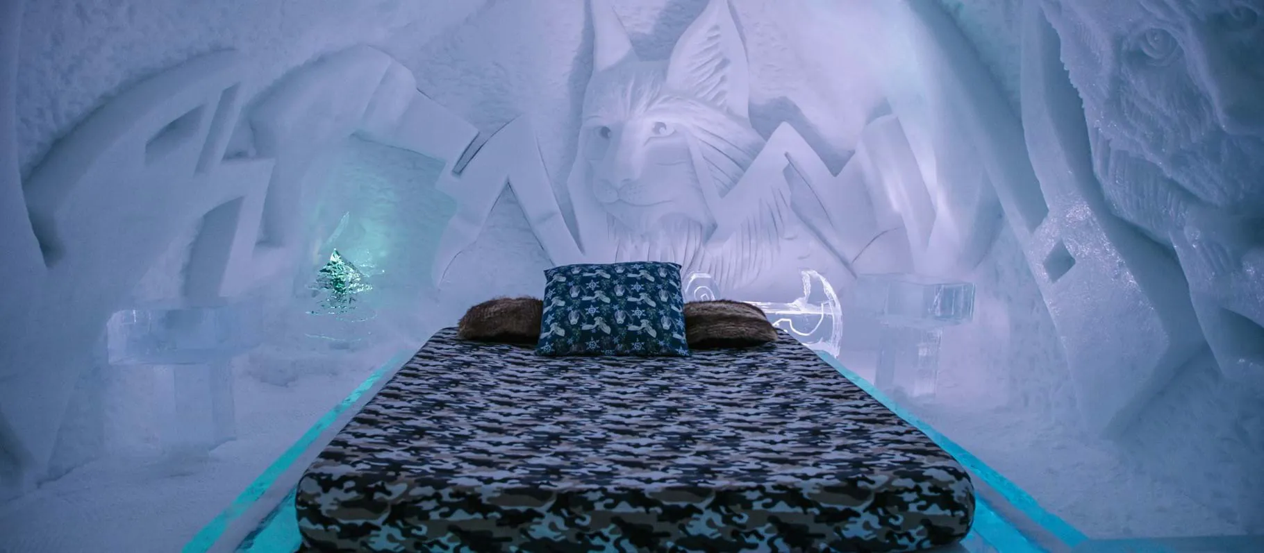 A themed room at the Hotel de Glace in Quebec City
