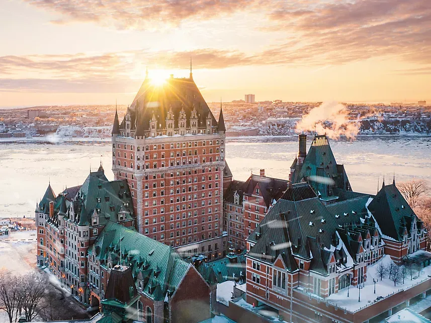 Fairmont Le Château Frontenac in the snow