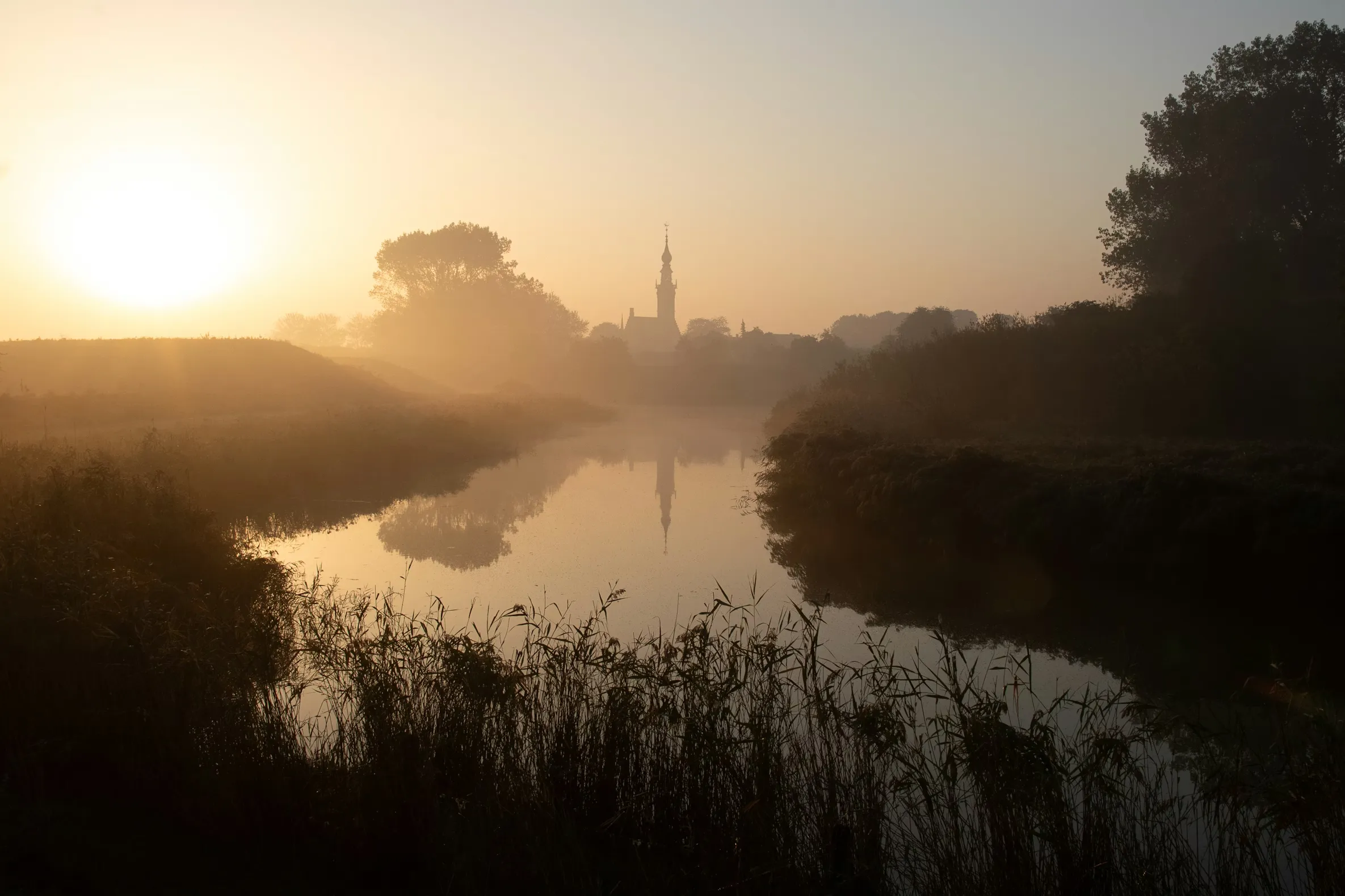 Veere Netherlands at sunset