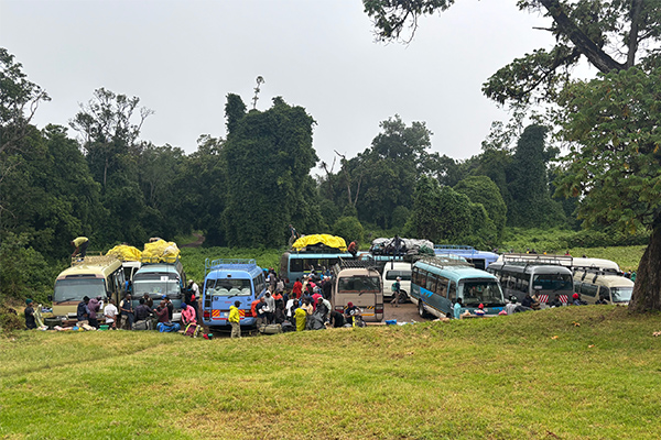 buses parking at Kilimanjaro lot