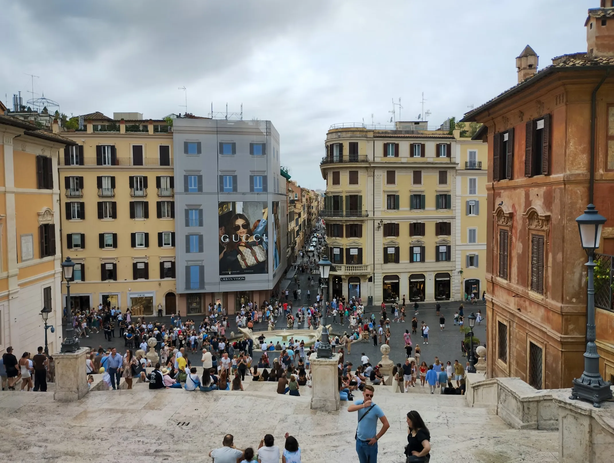 A crowded tourist trap in Rome